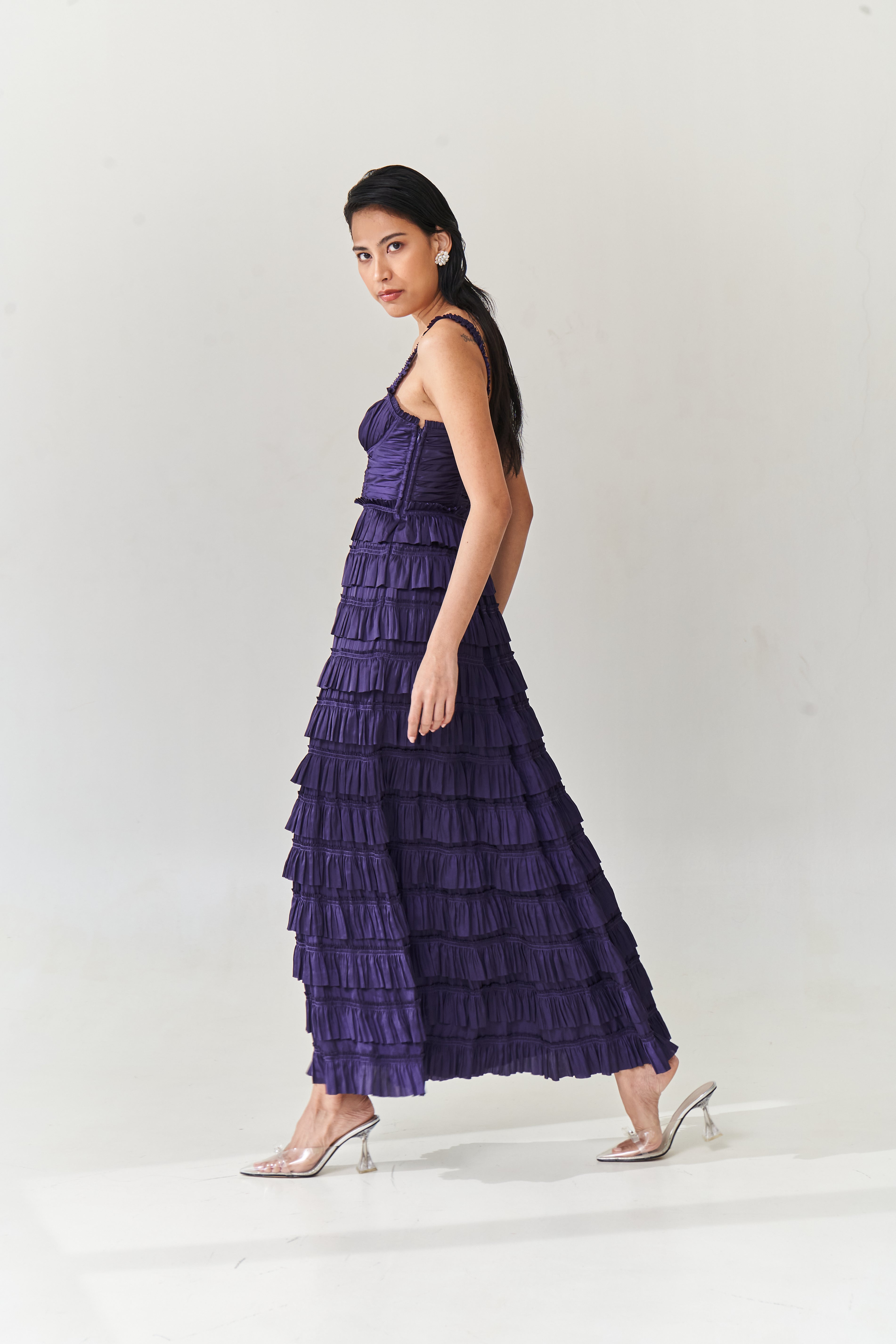 Purple Tiered Dress