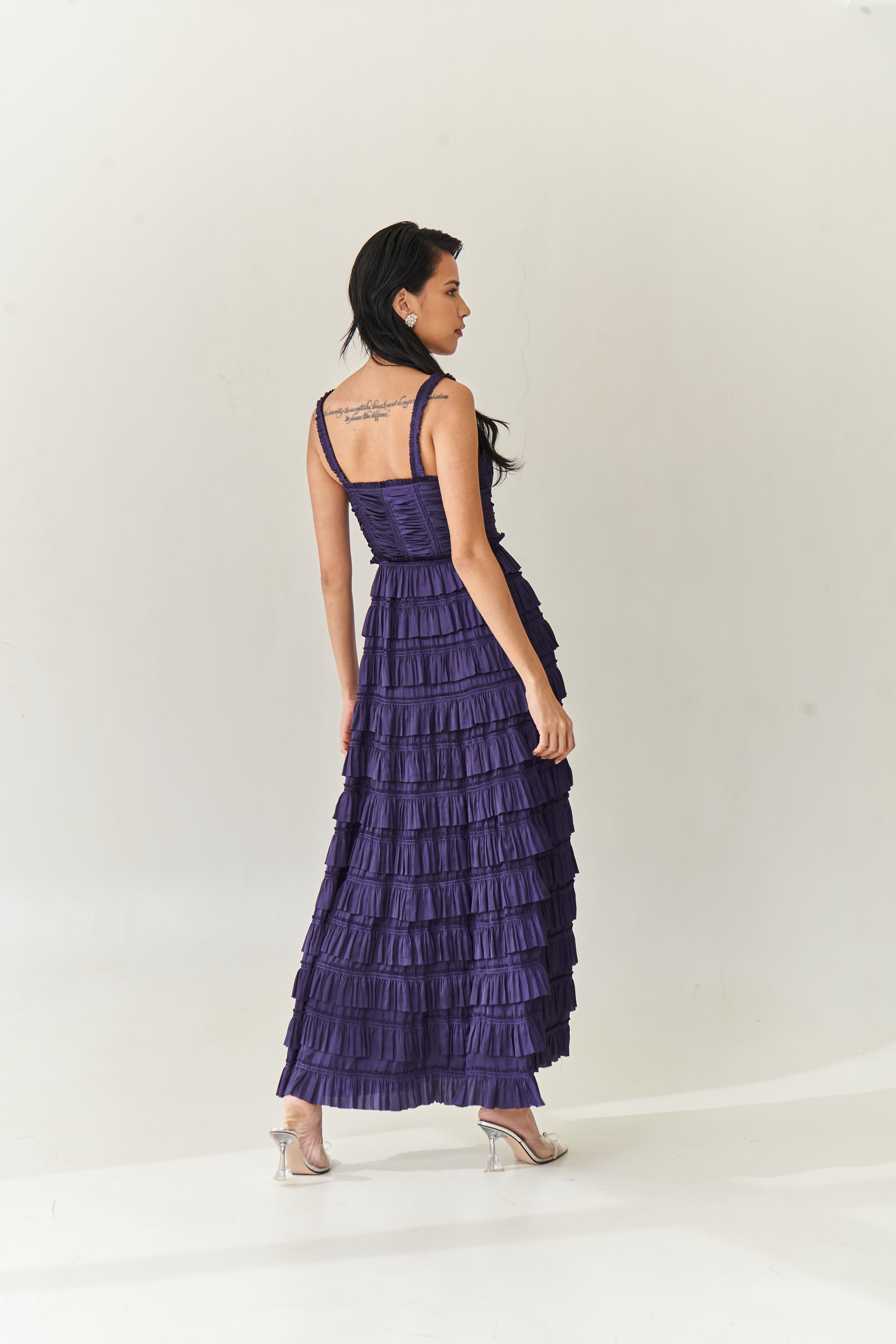 Purple Tiered Dress