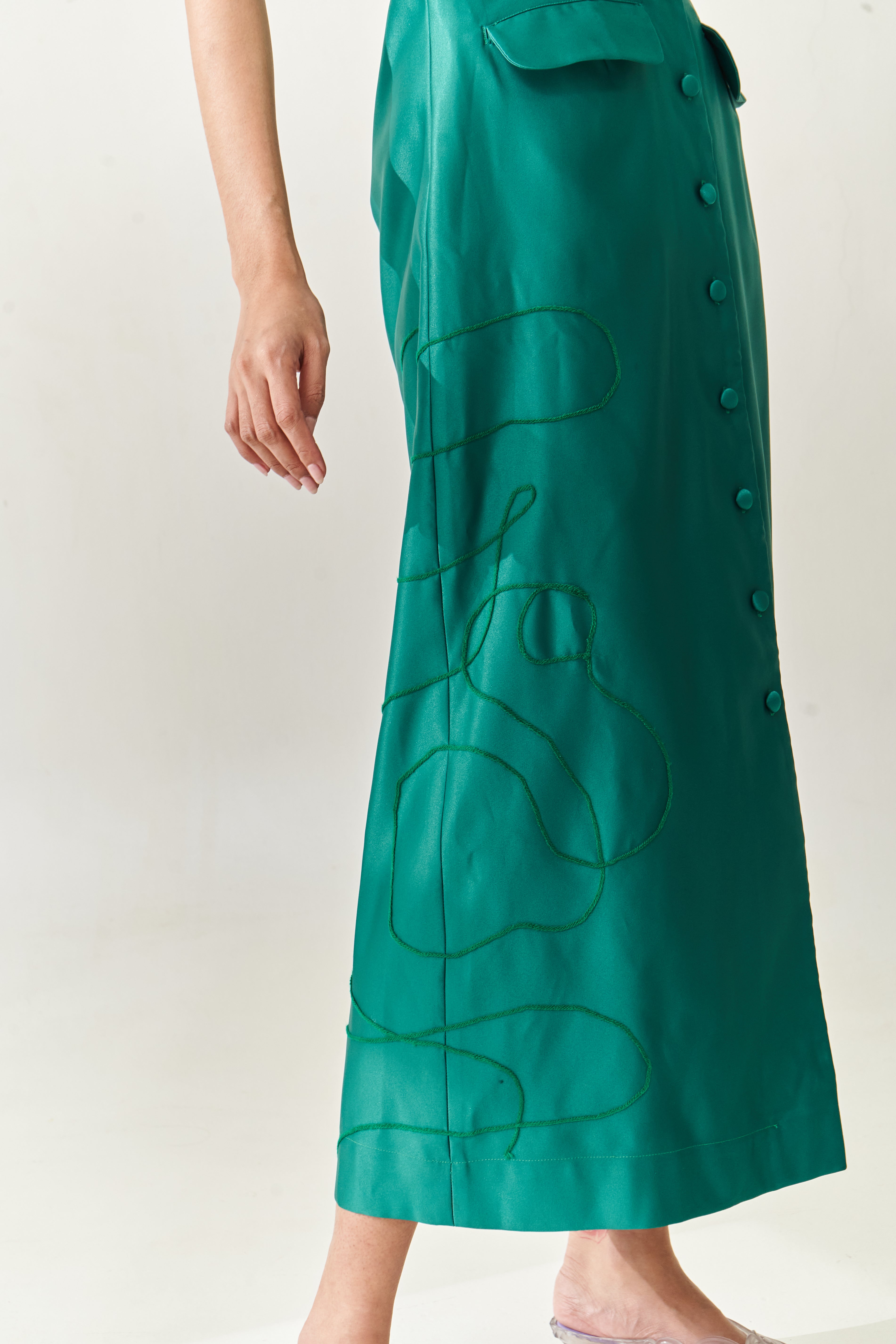 Green Dress and Pants Set