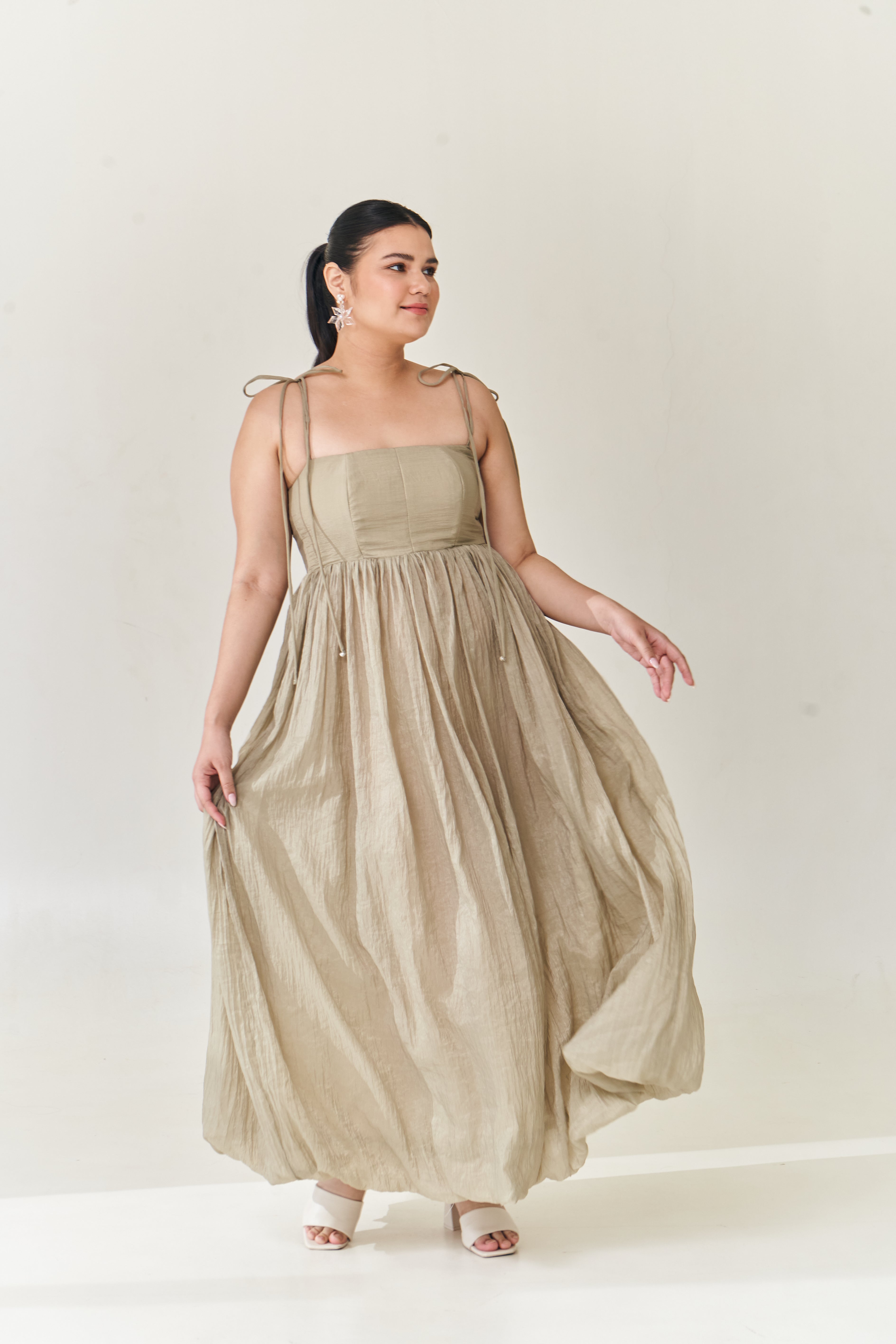 Sage Empire Waist Dress