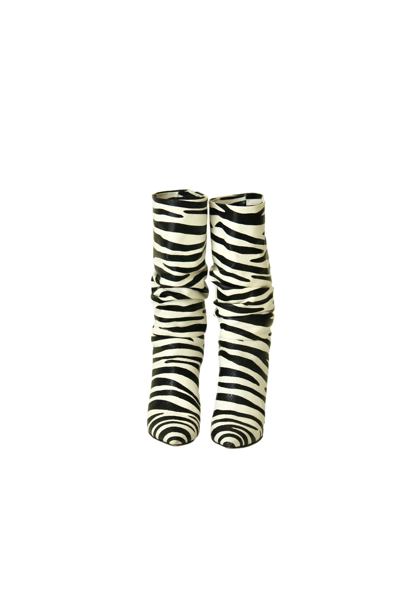 Zebra Print Slouchy Boots