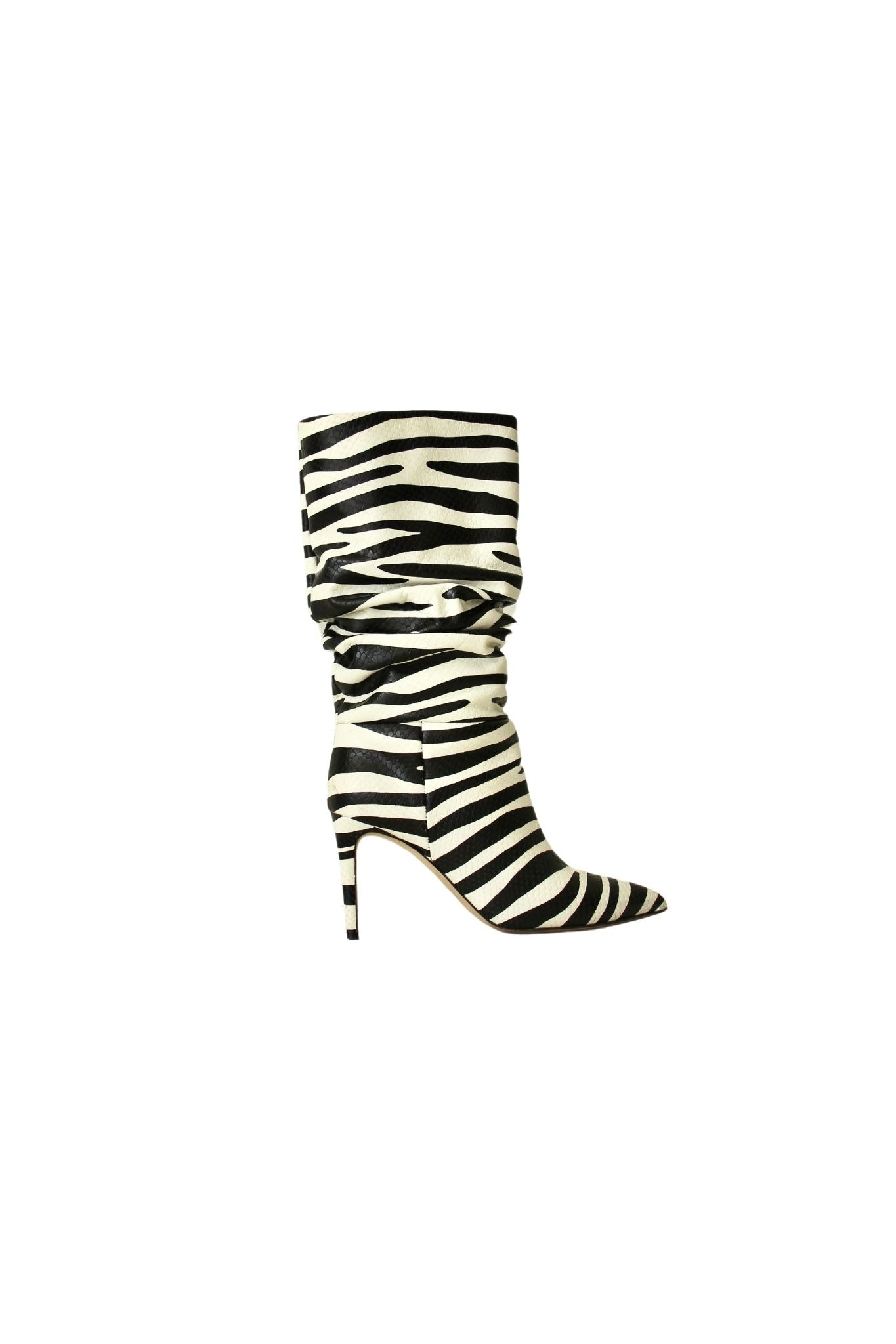 Zebra Print Slouchy Boots