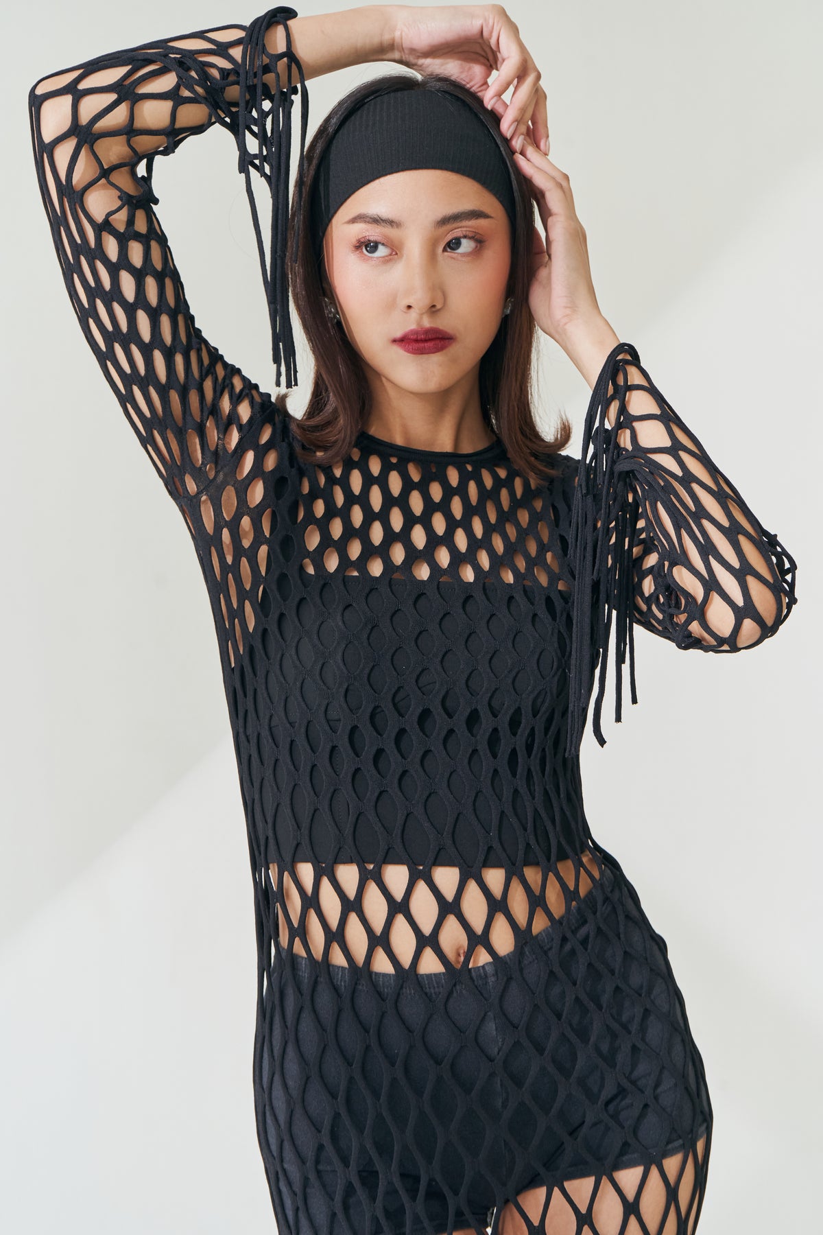 Black Net Dress VESTIDO
