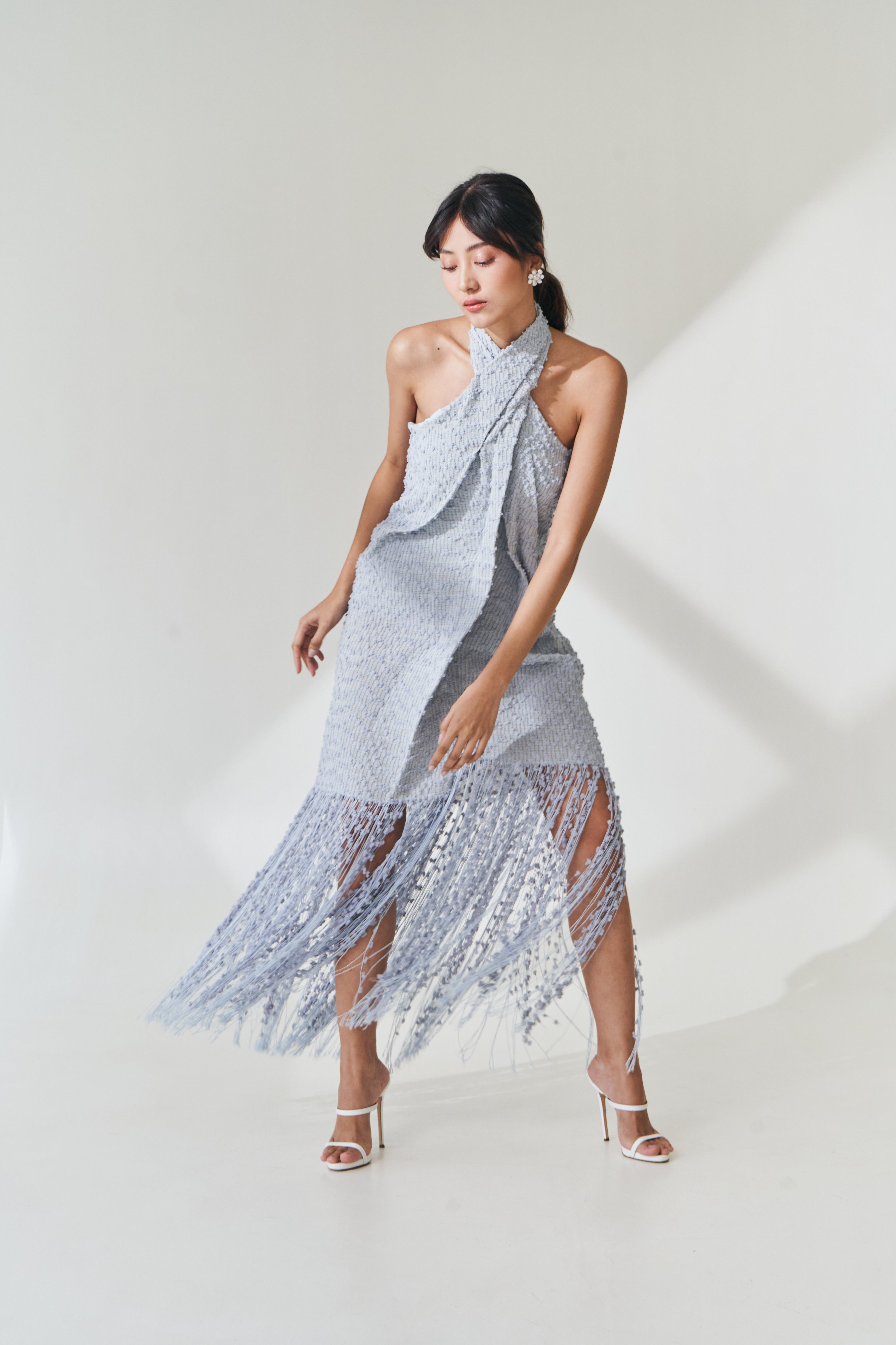 Fringe Halter Dress