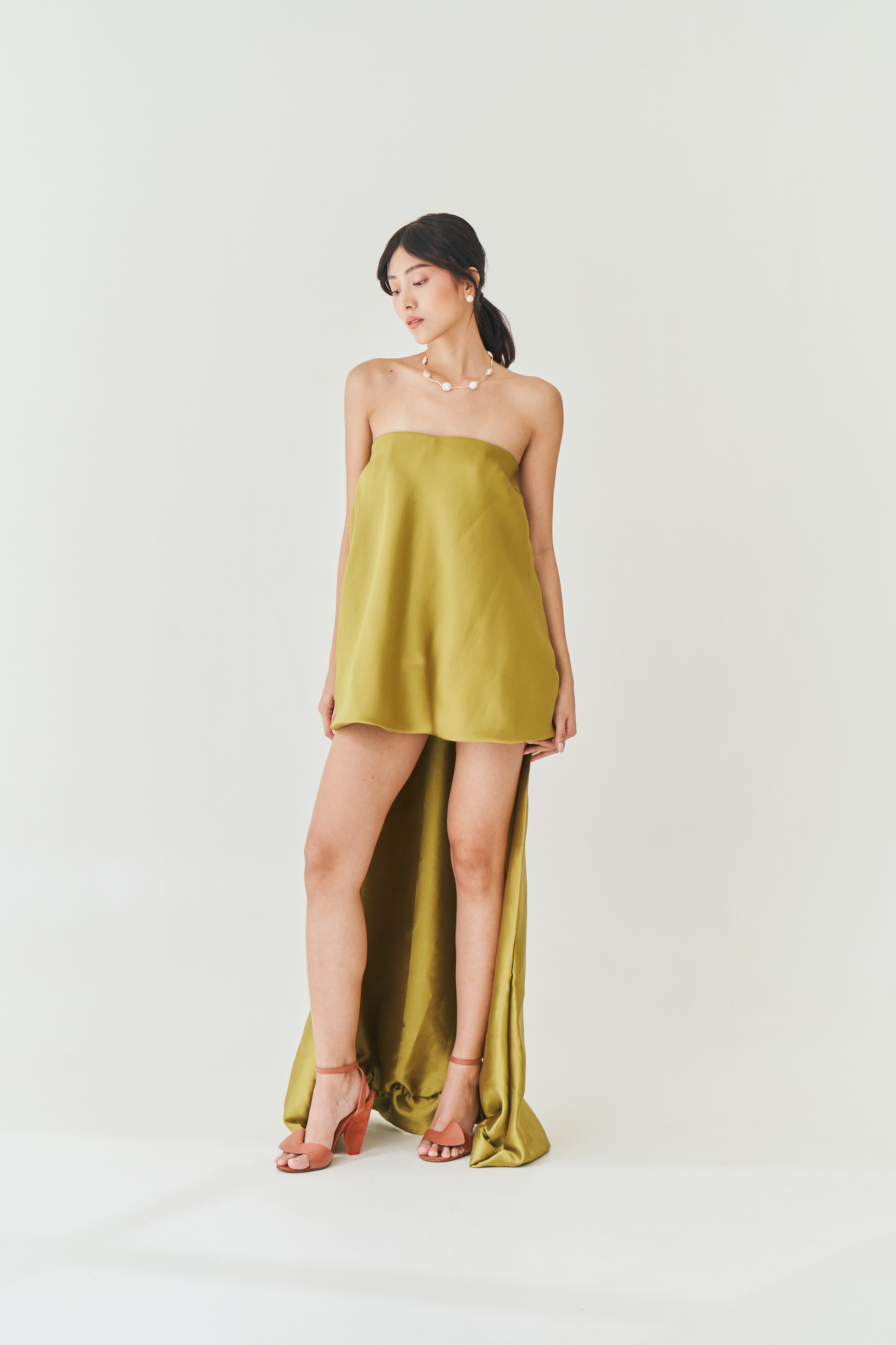 Chartreuse Bubble Mullet Dress