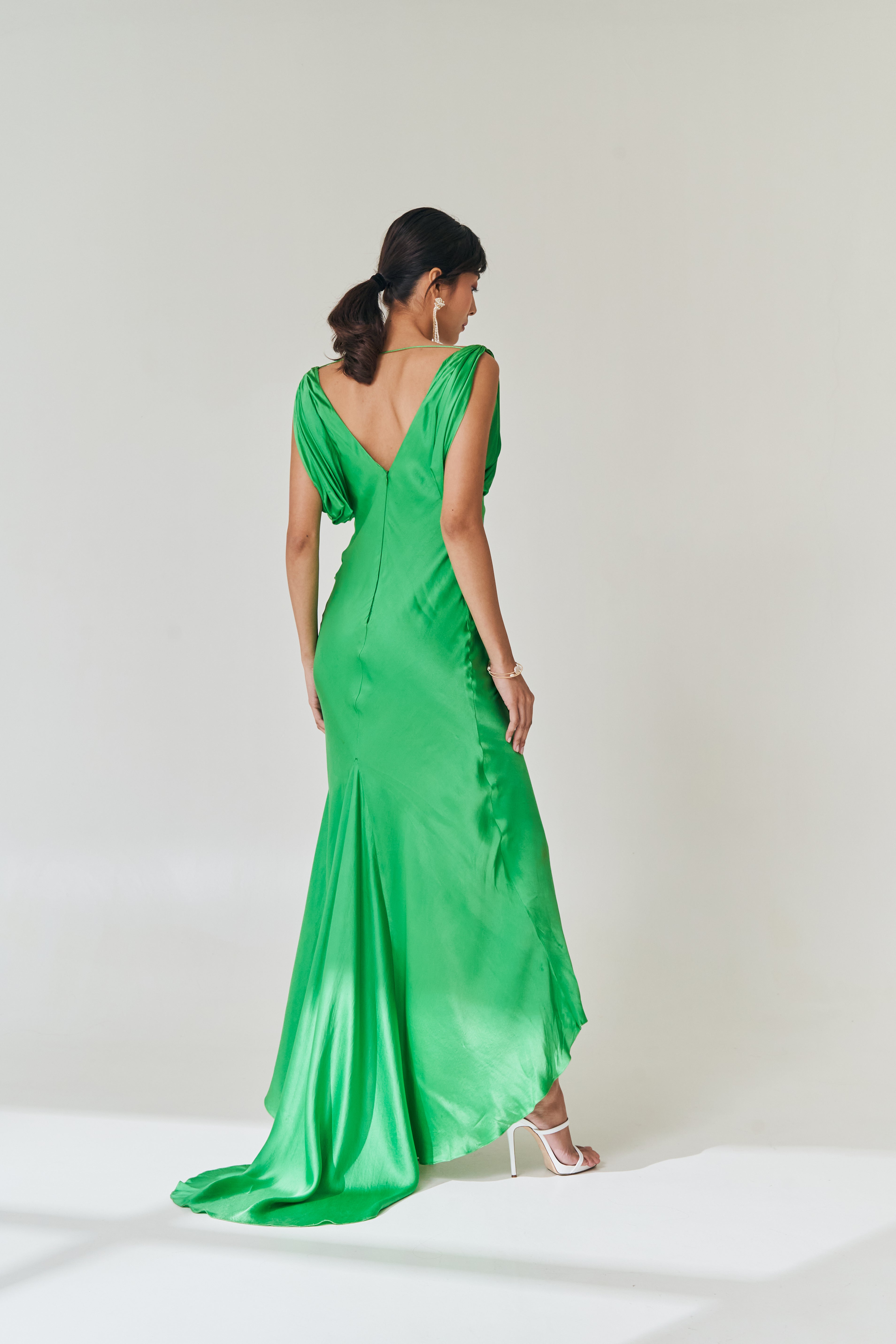 Green Silk Dress