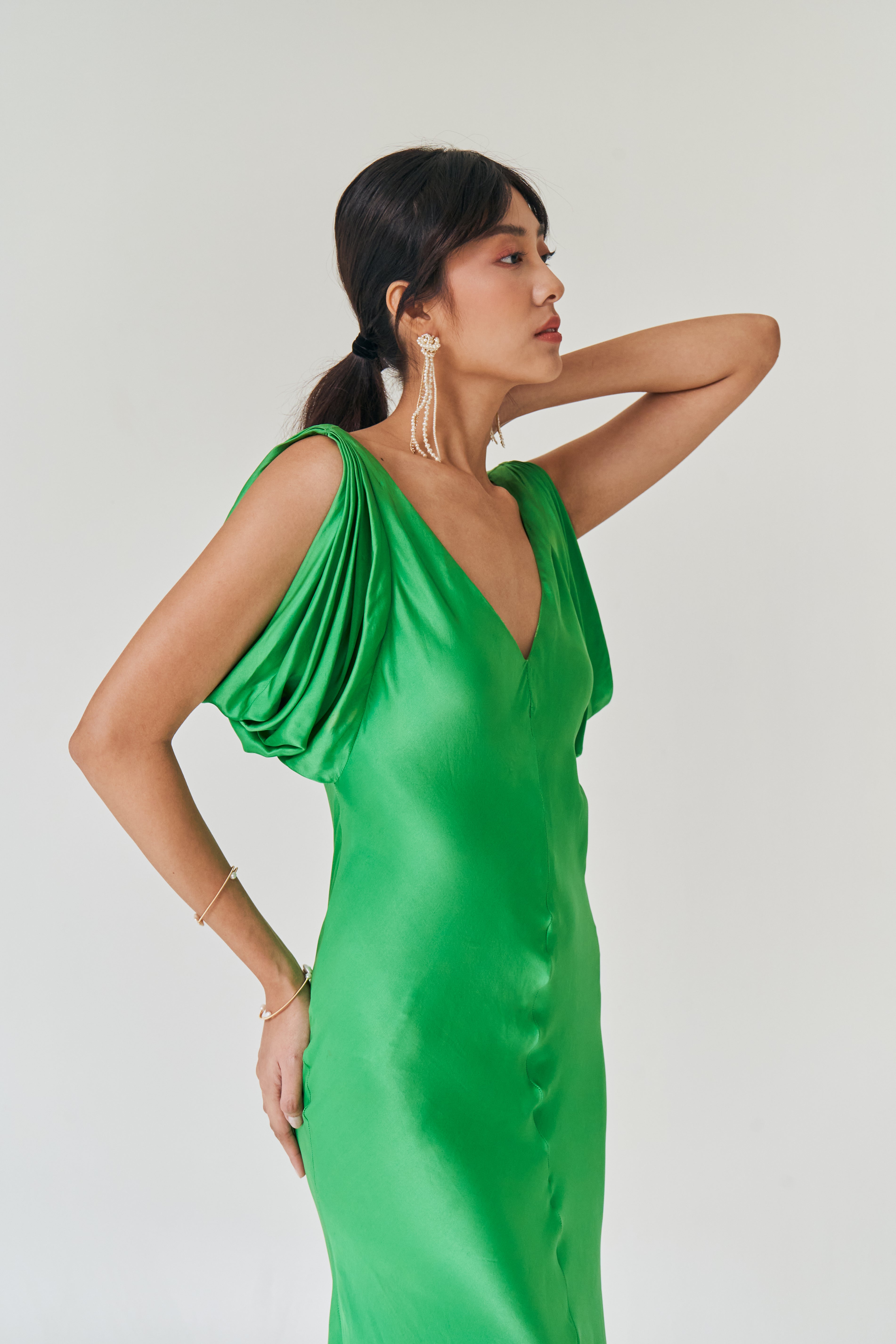 Green Silk Dress