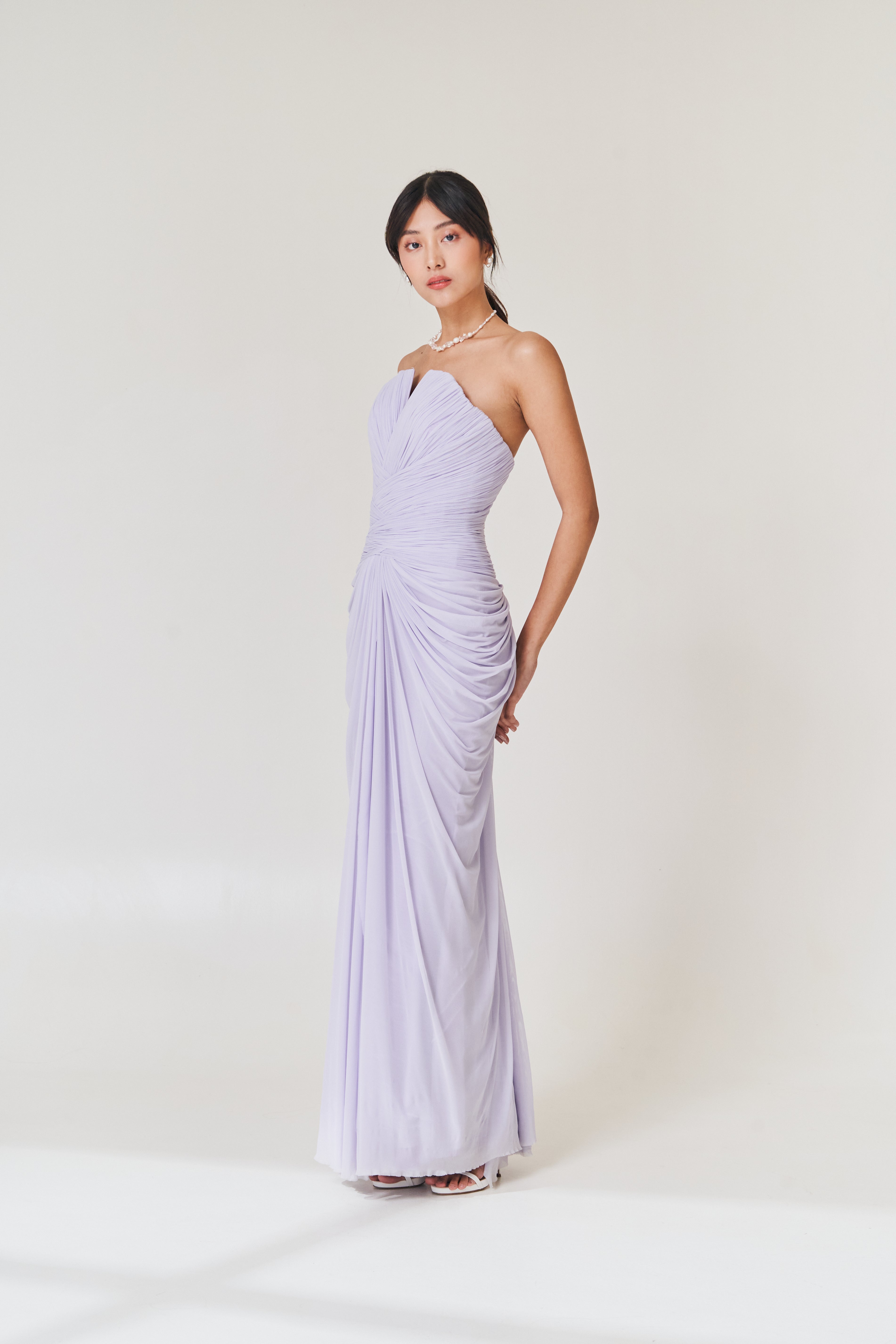 Lilac Draped Gown