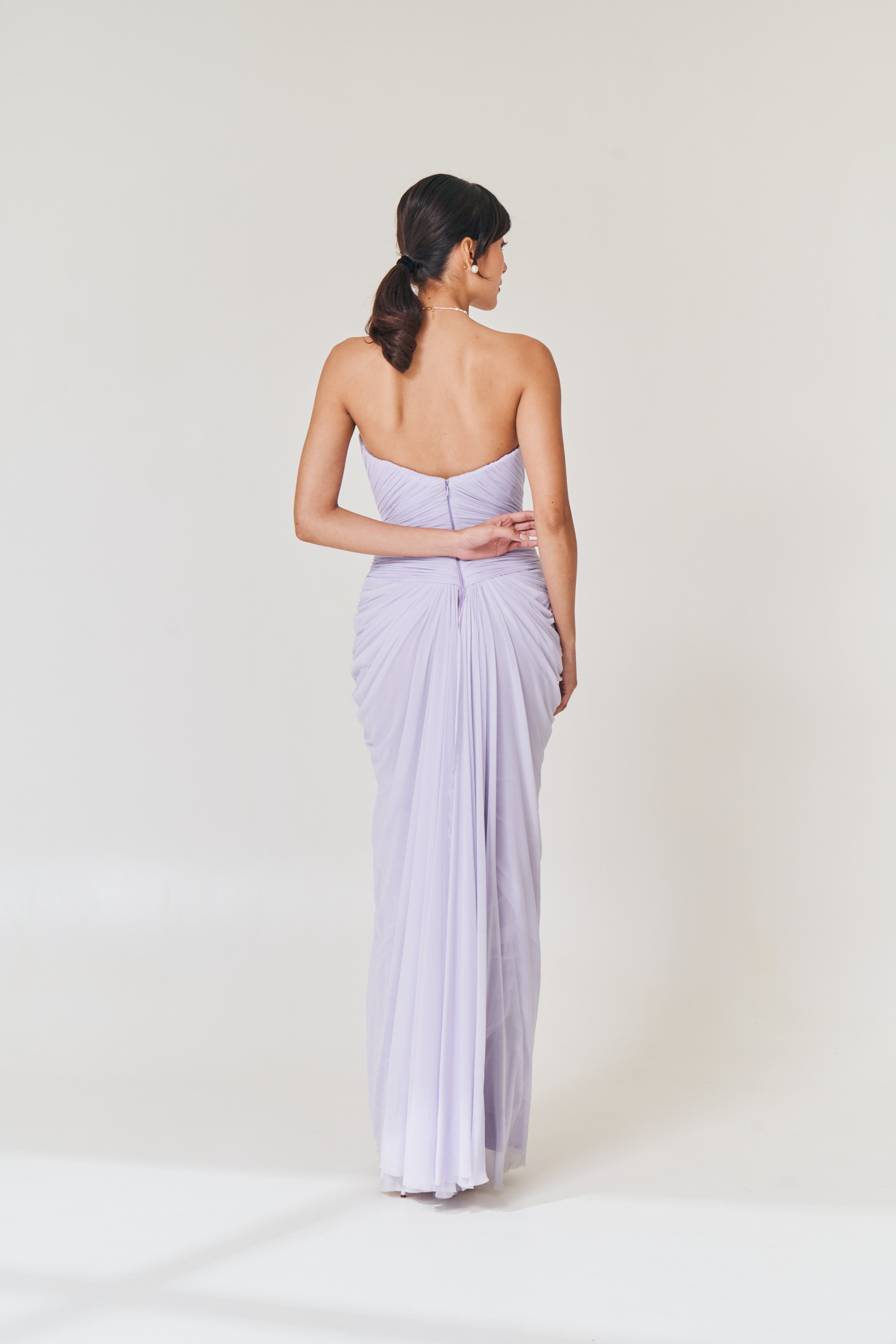 Lilac Draped Gown