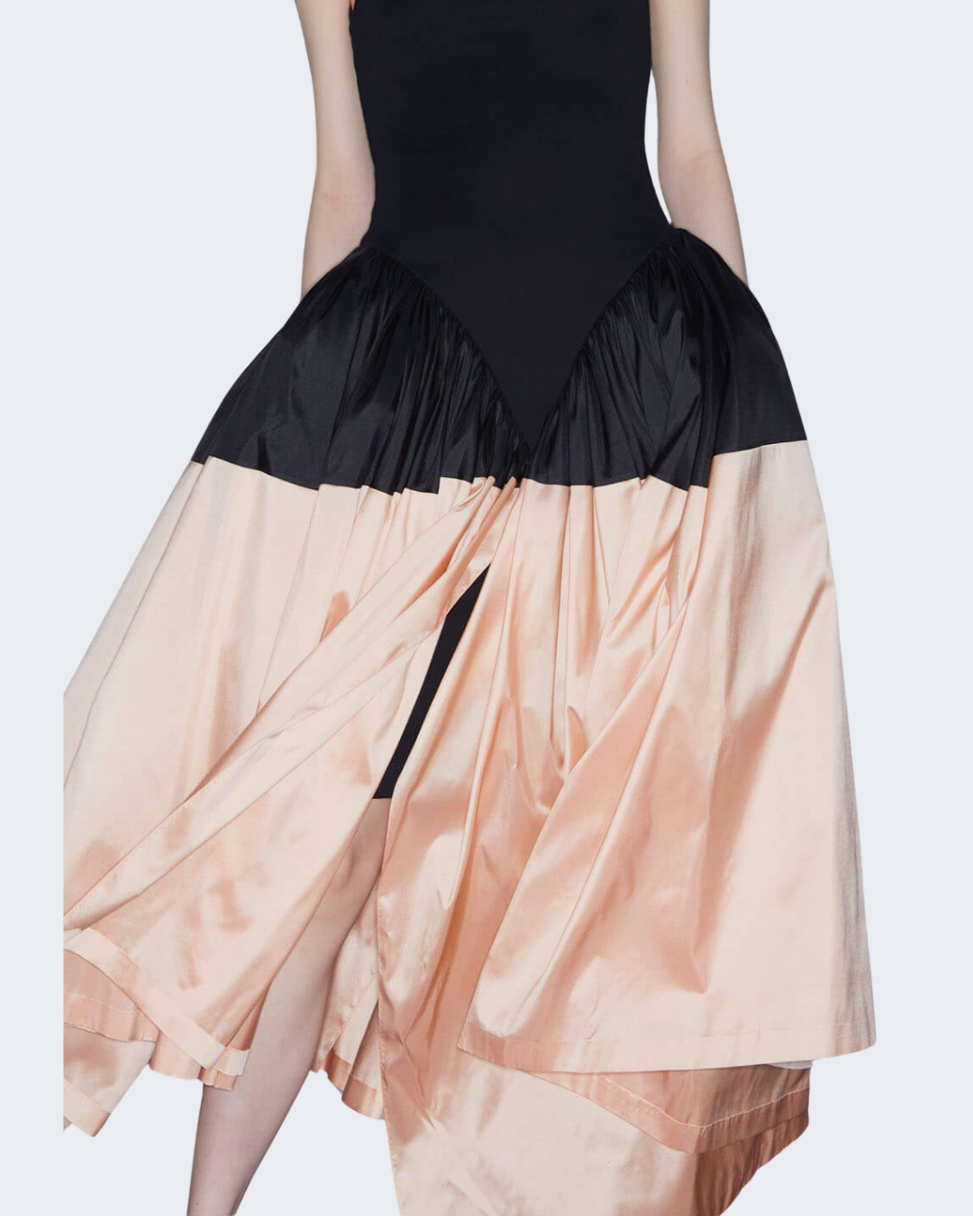 Alina Two Tone Silk Dress