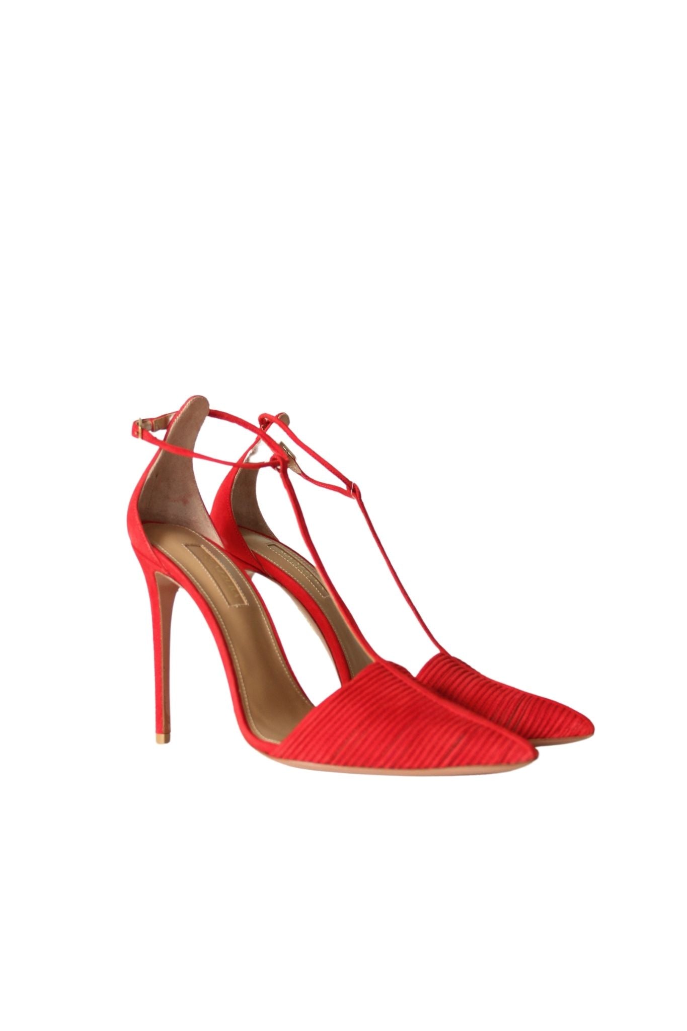 Suede Red Pumps