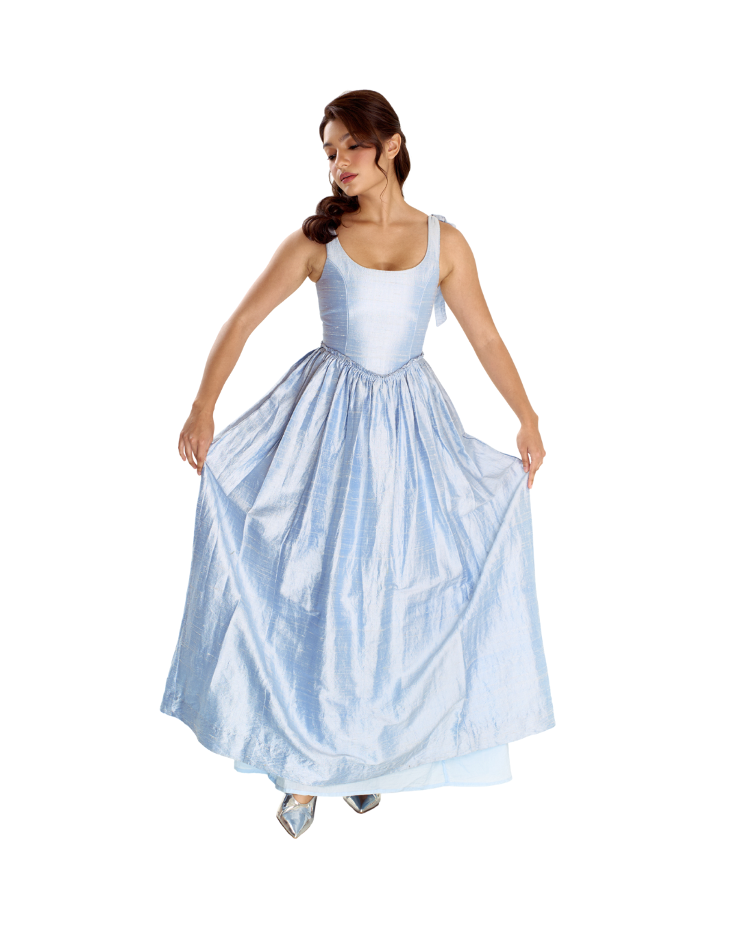 Marie Dress in Powder Blue