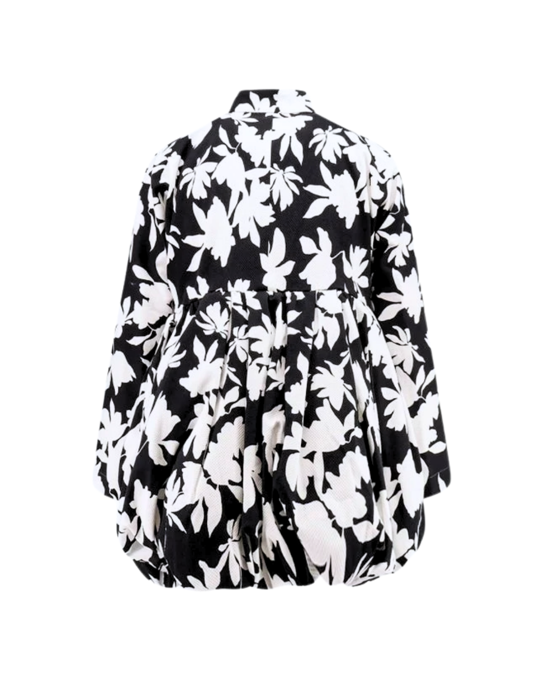 Black and White Leaf Print Jacket and Skirt Set