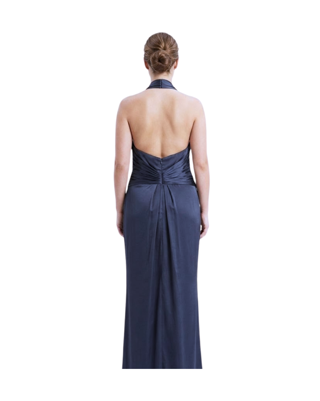Deep Purple Backless Halterneck Dress