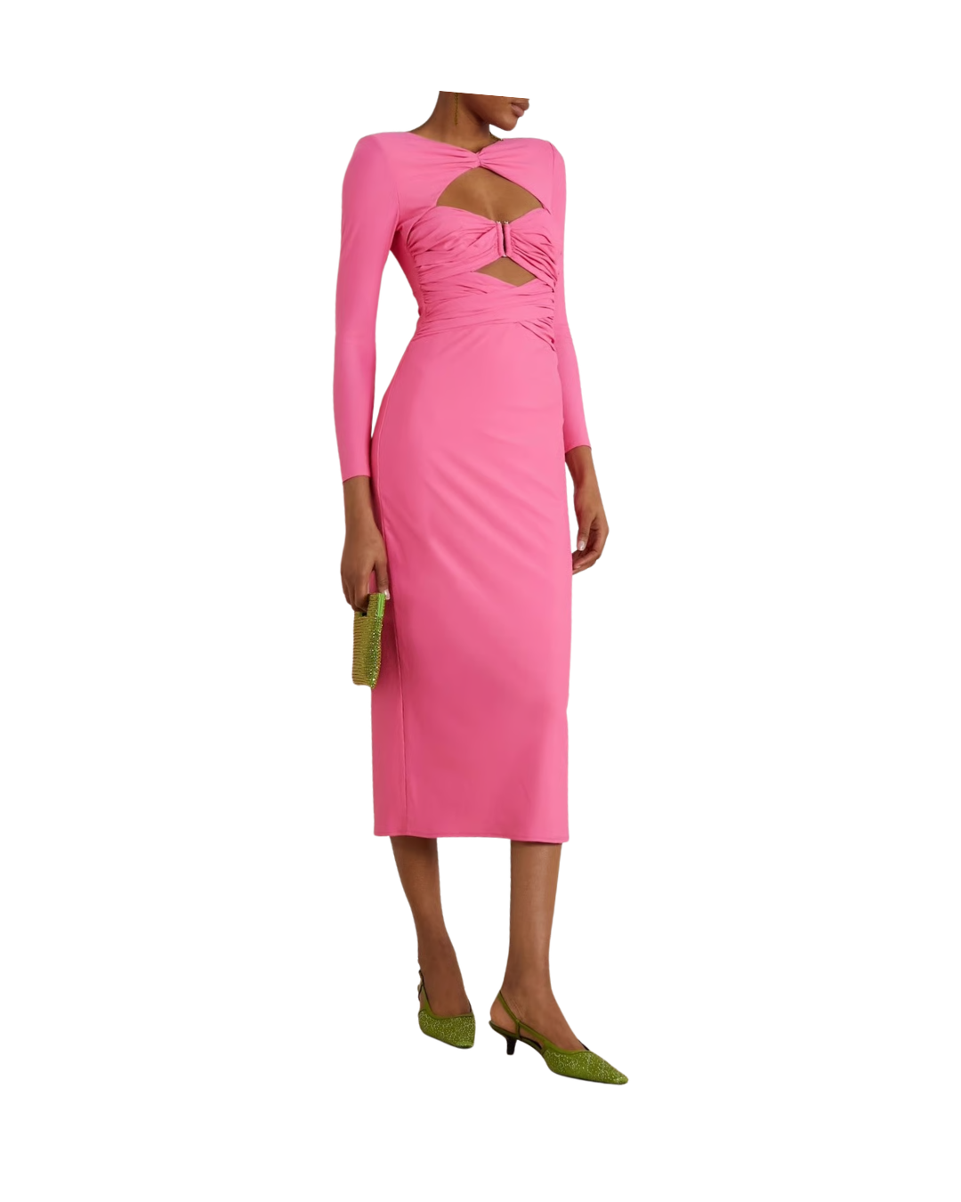 Cutout Jersey Midi Dress