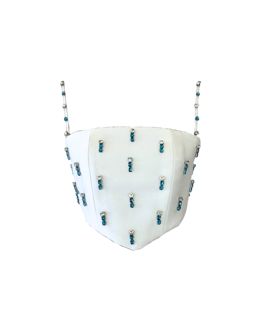 White Beaded Backless Top