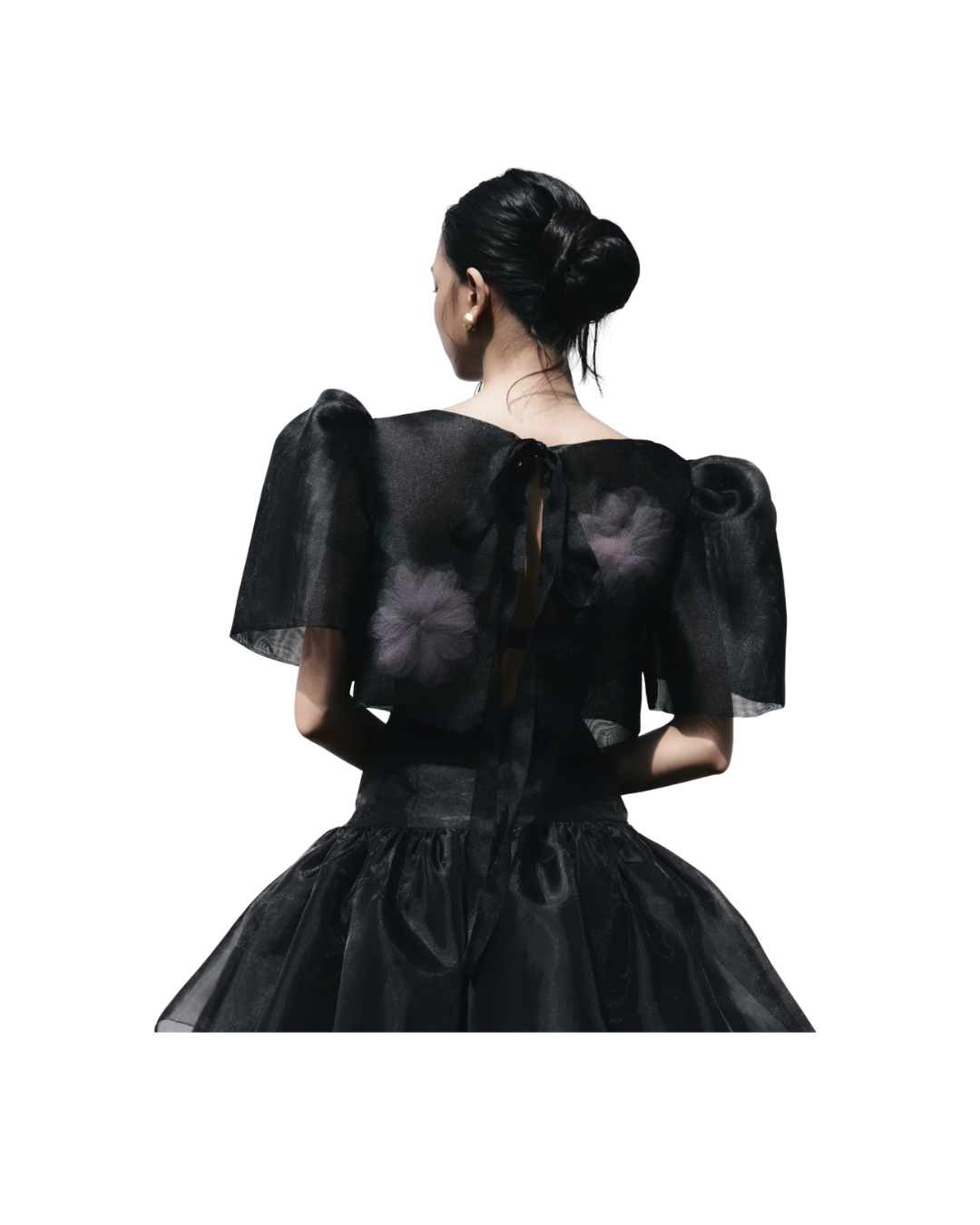 Camisa Top with Floral Applique