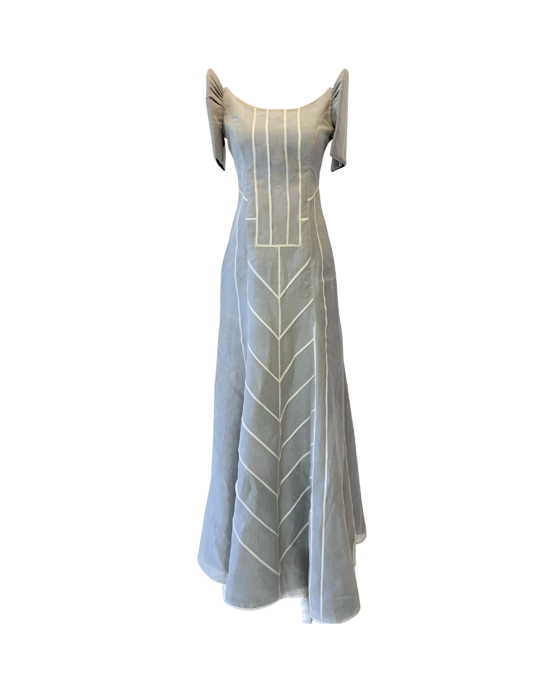 Gray Filipiniana Dress