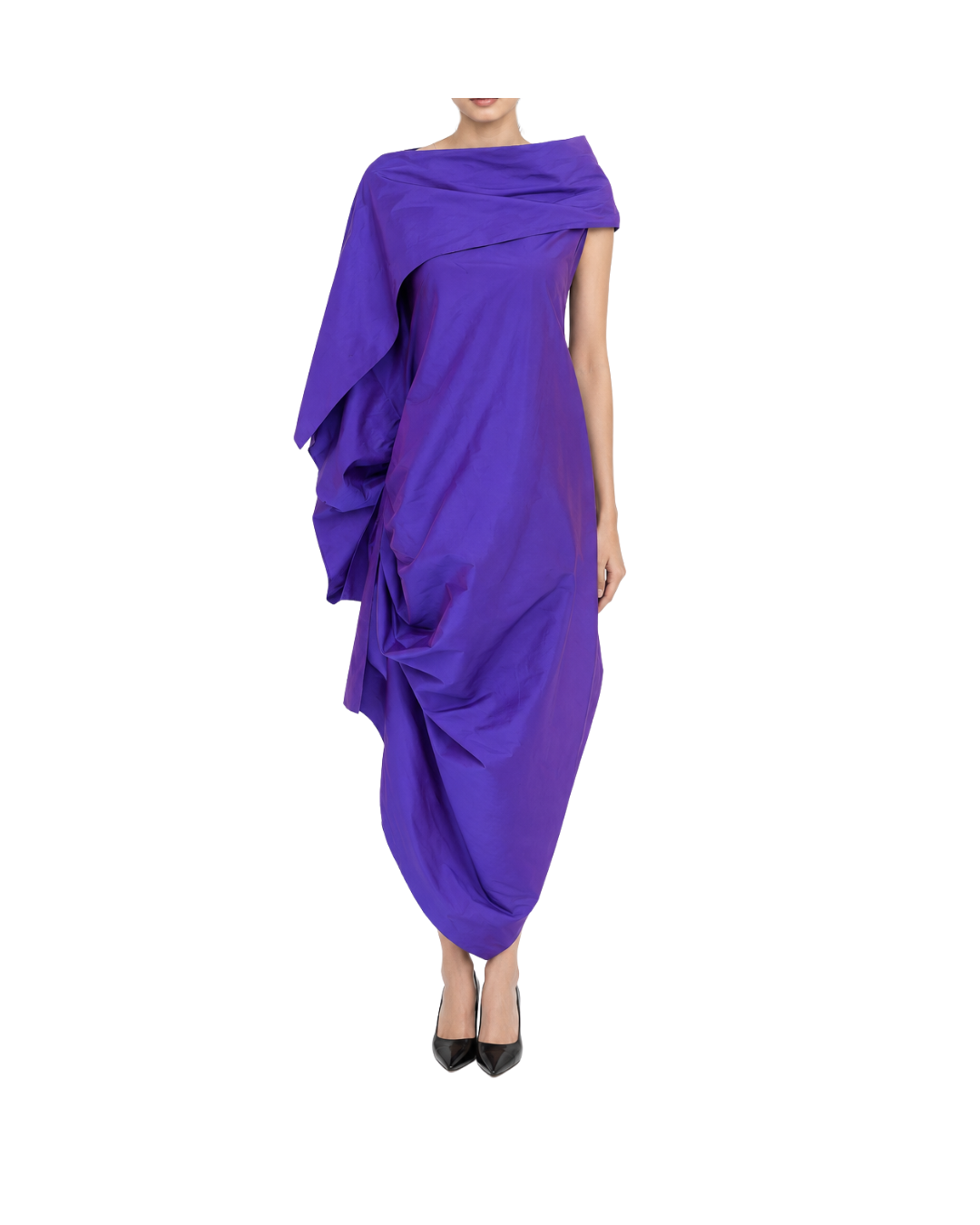 Purple Draped Gown