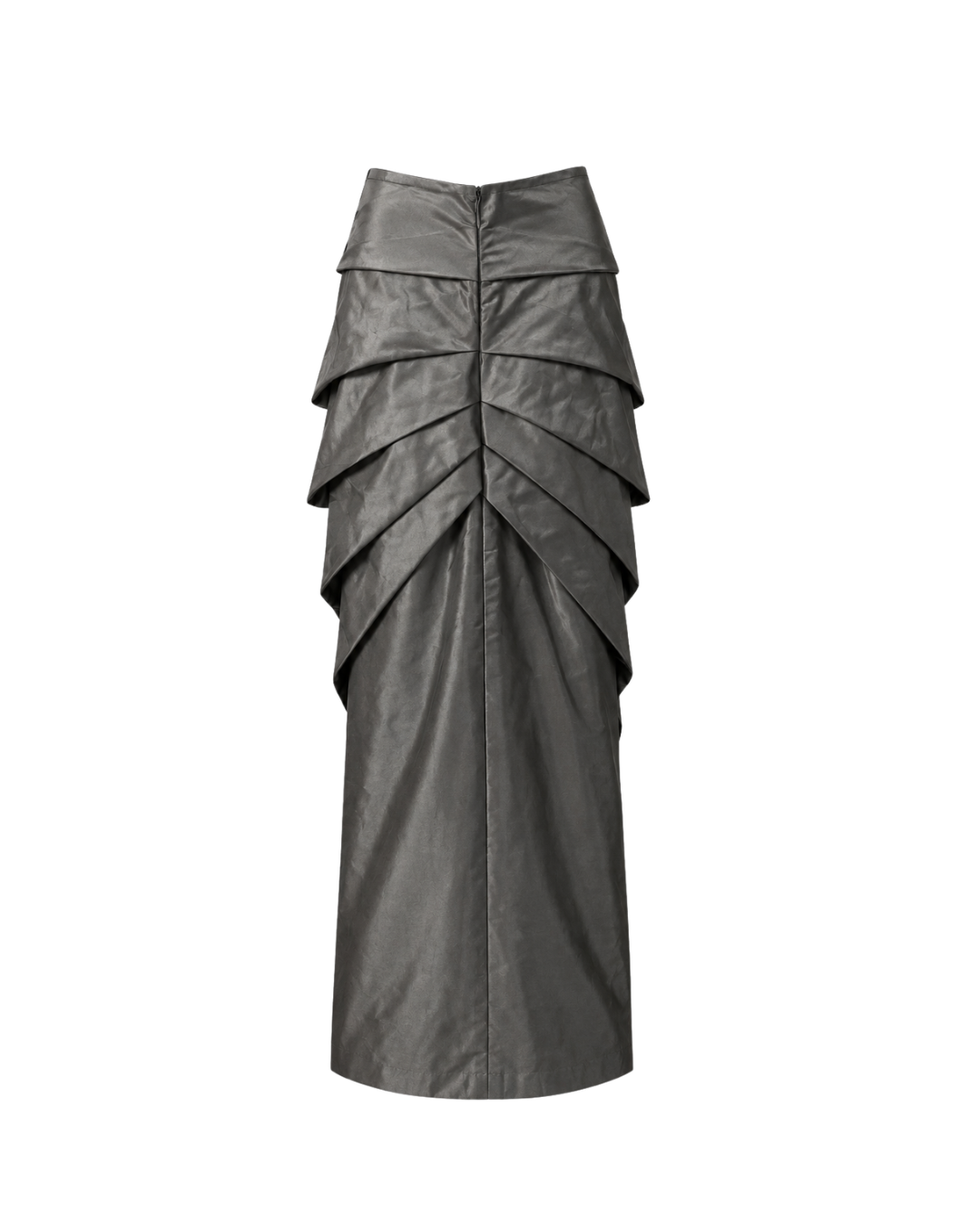 Sculptural Gunmetal Taffeta Set