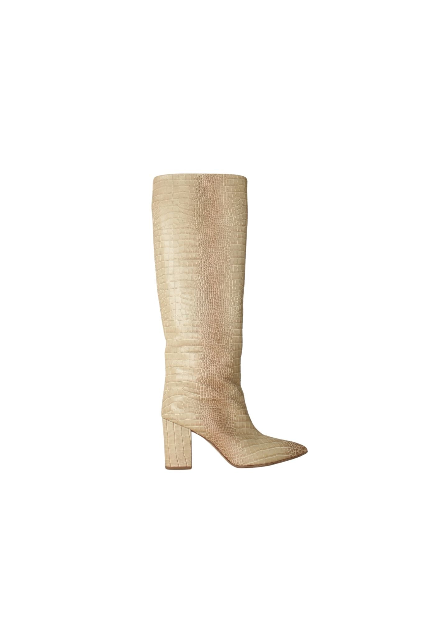 Beige Knee-High Boots