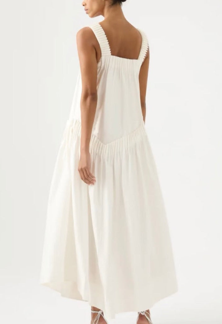 White Tired Tent Dress