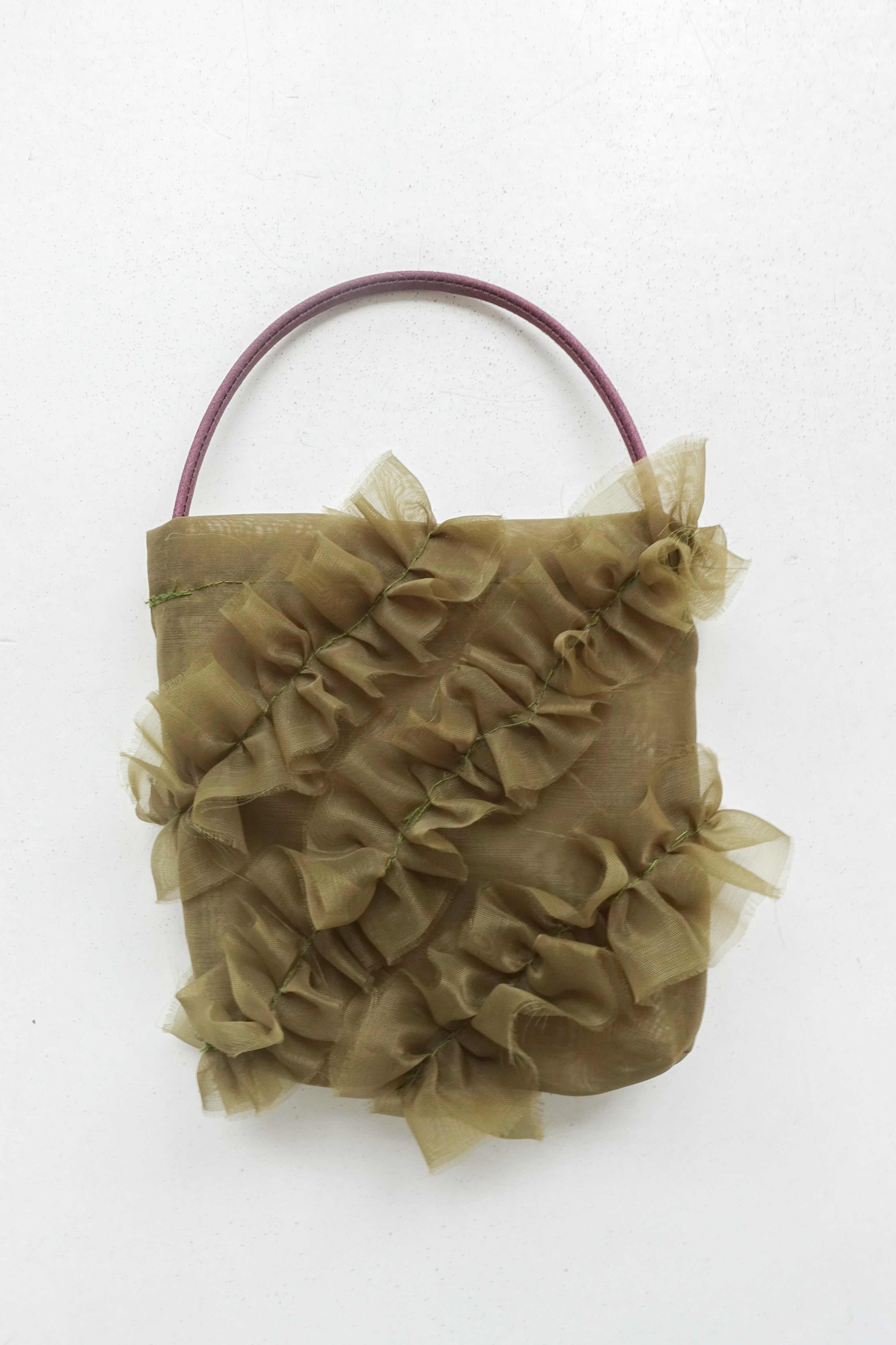 Holiday Party Bag in Olive Organza