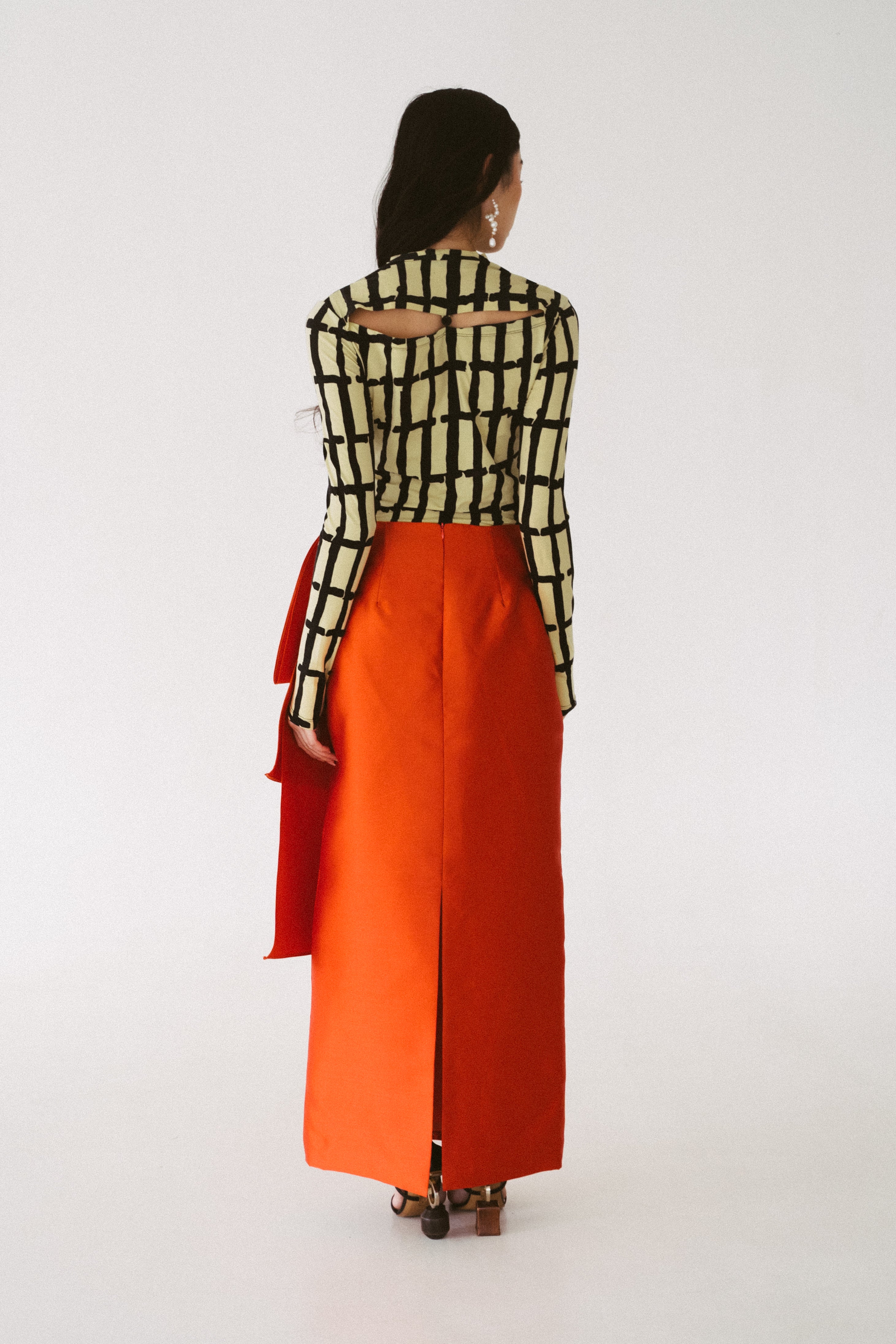 Orange Saloni Skirt