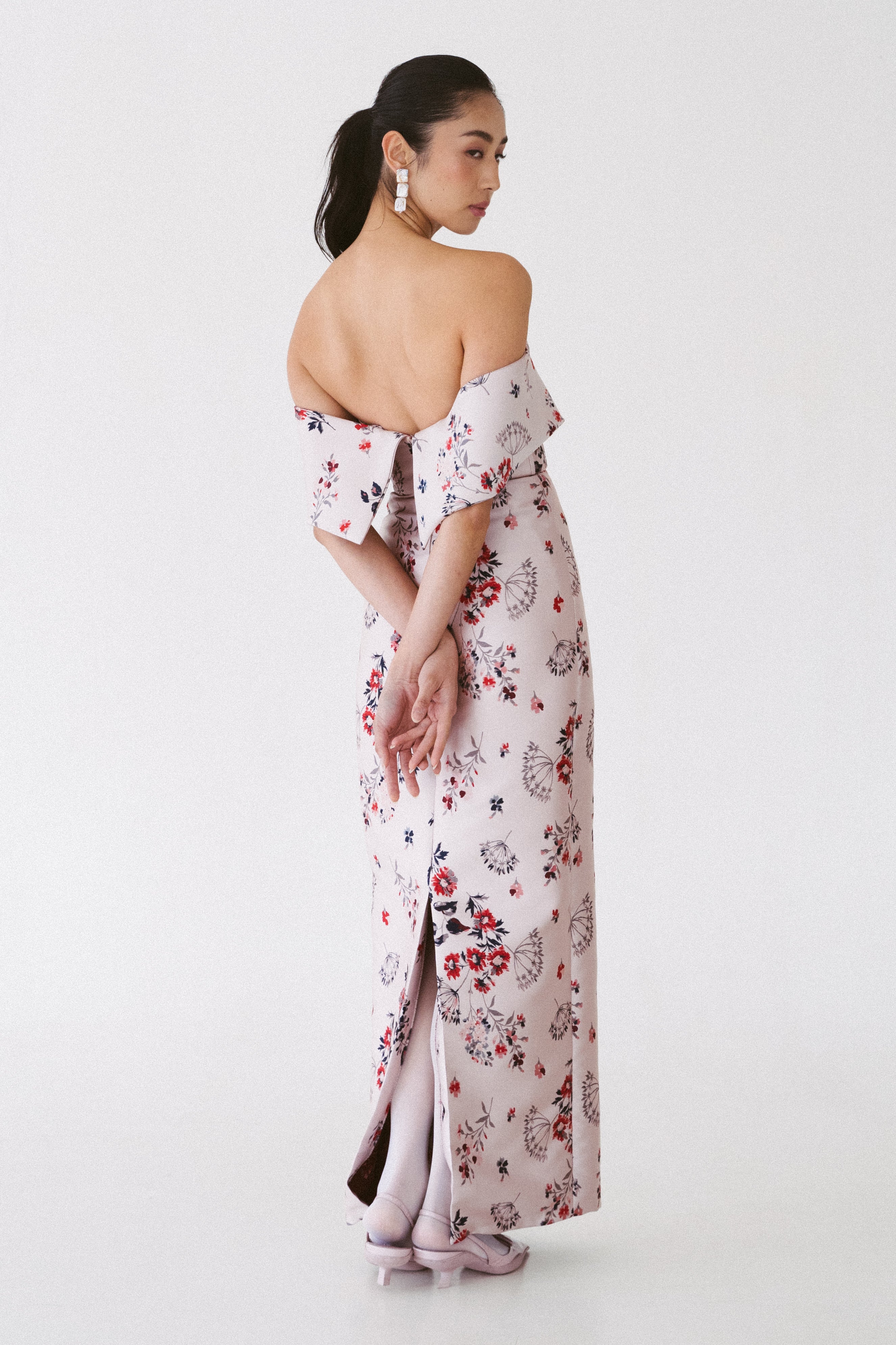 Off Shoulder Floral Dress