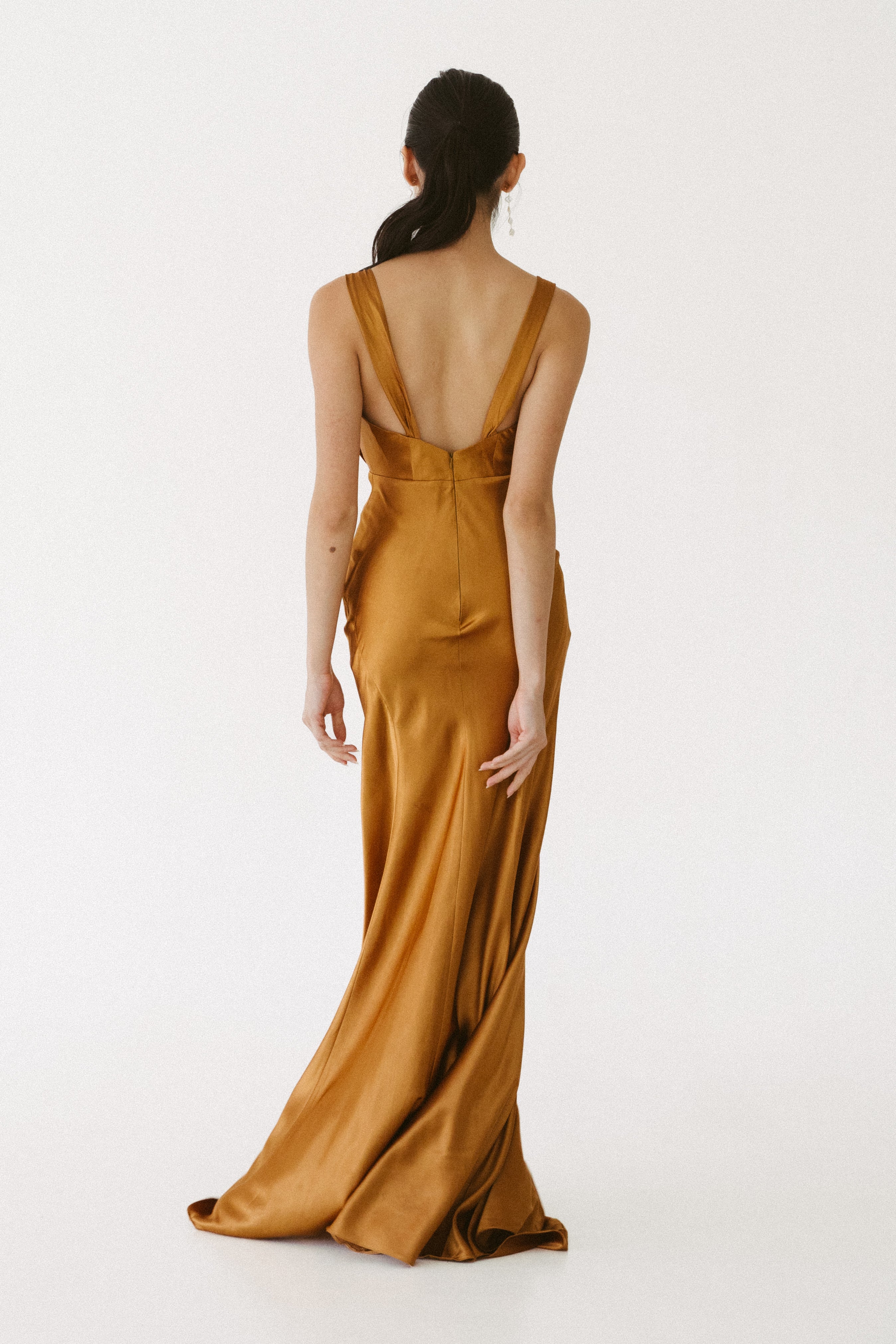 Gold Silk Dress