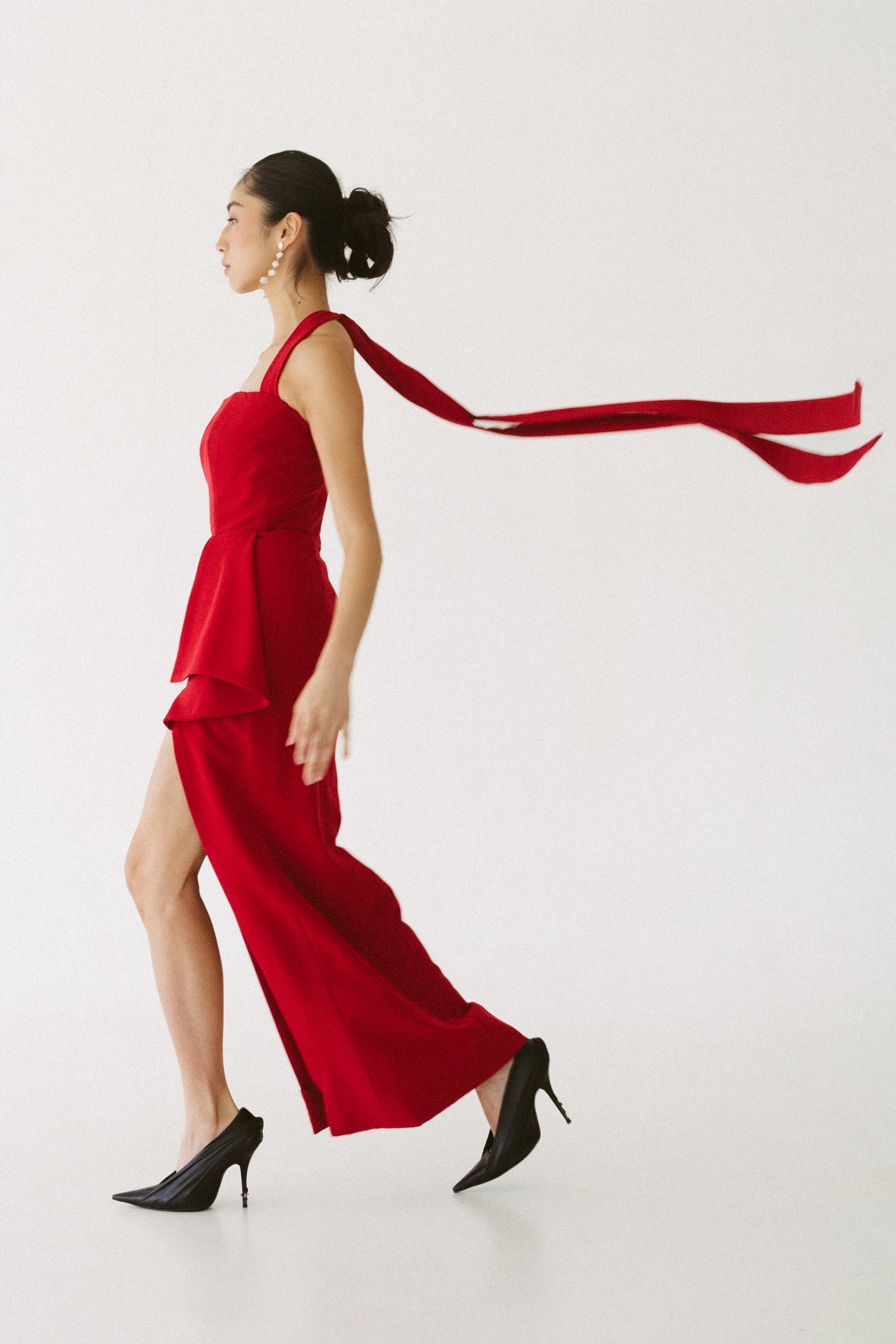 Red Halter Gown