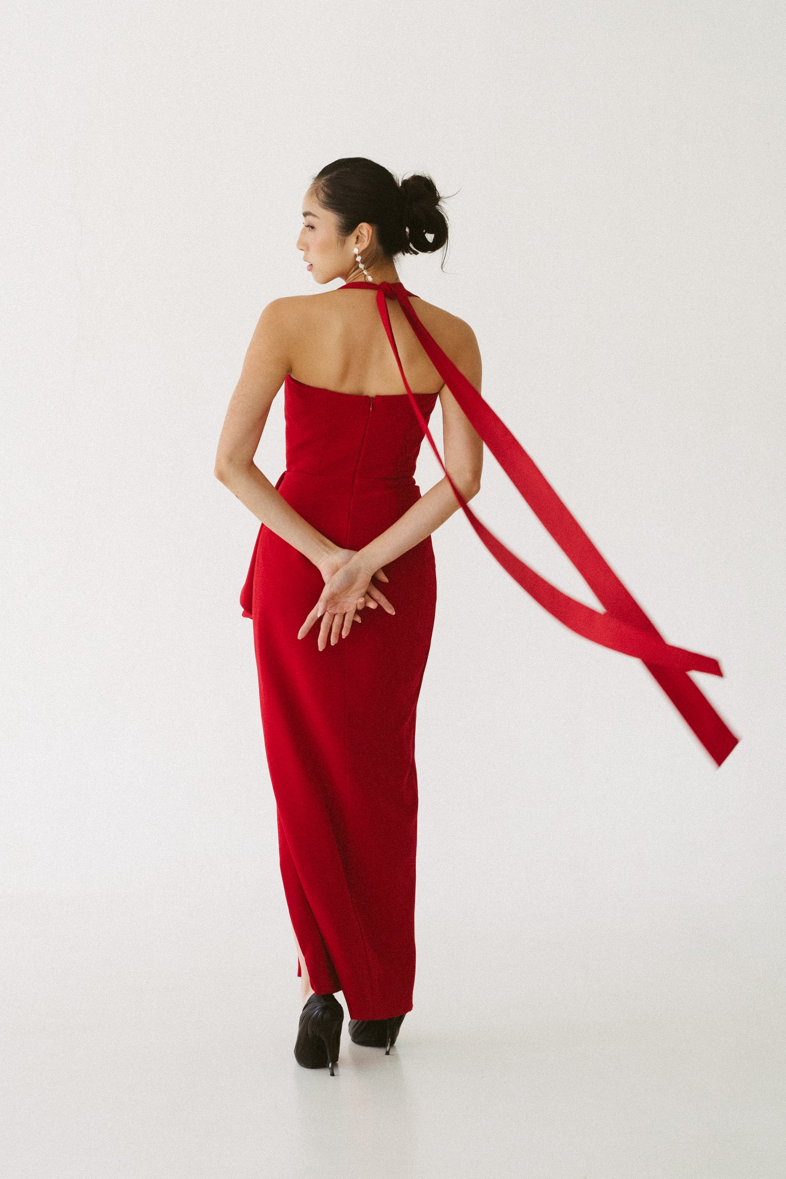 Red Halter Gown