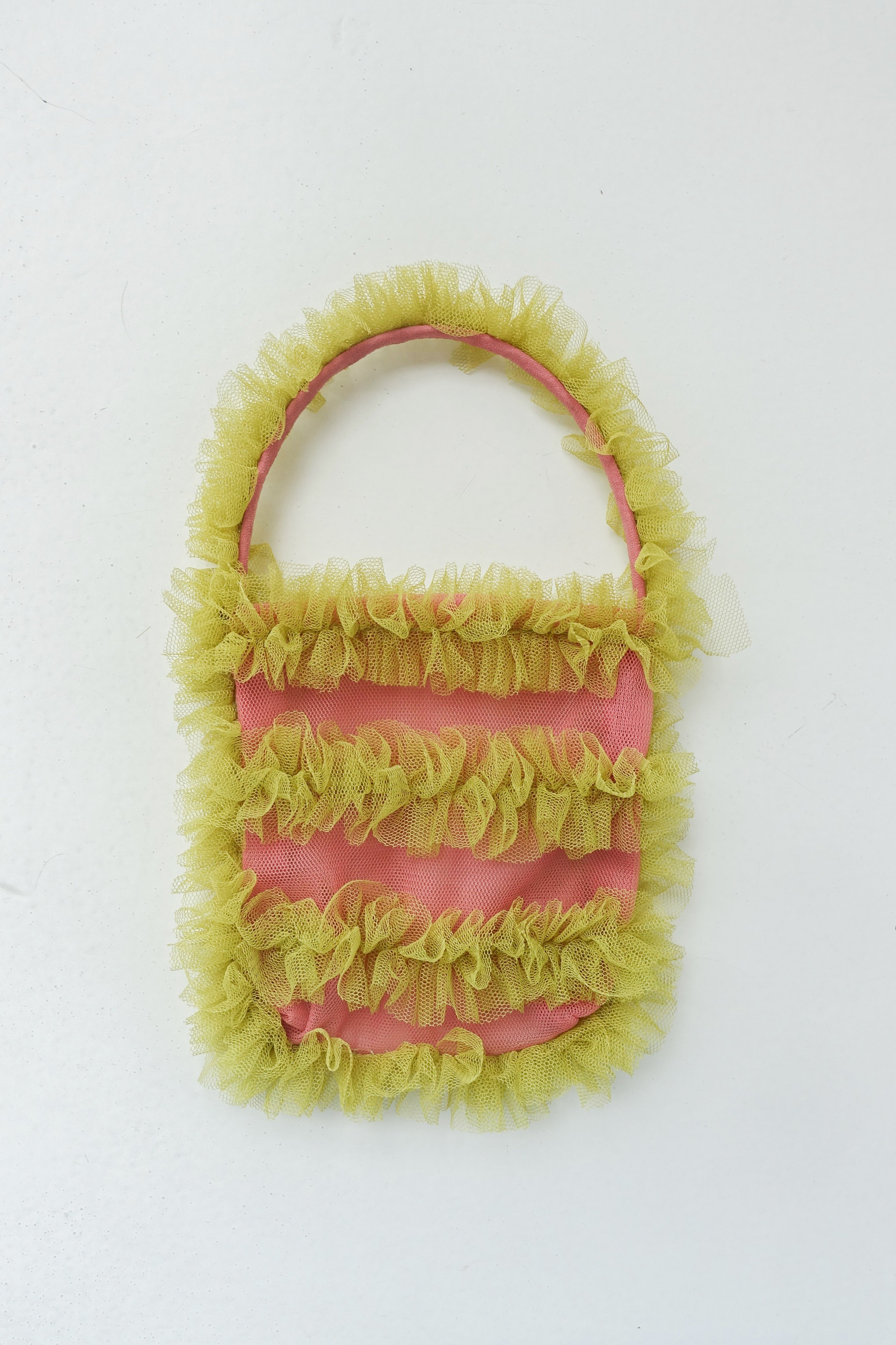 Holiday Party Bag in Green and Pink Tulle