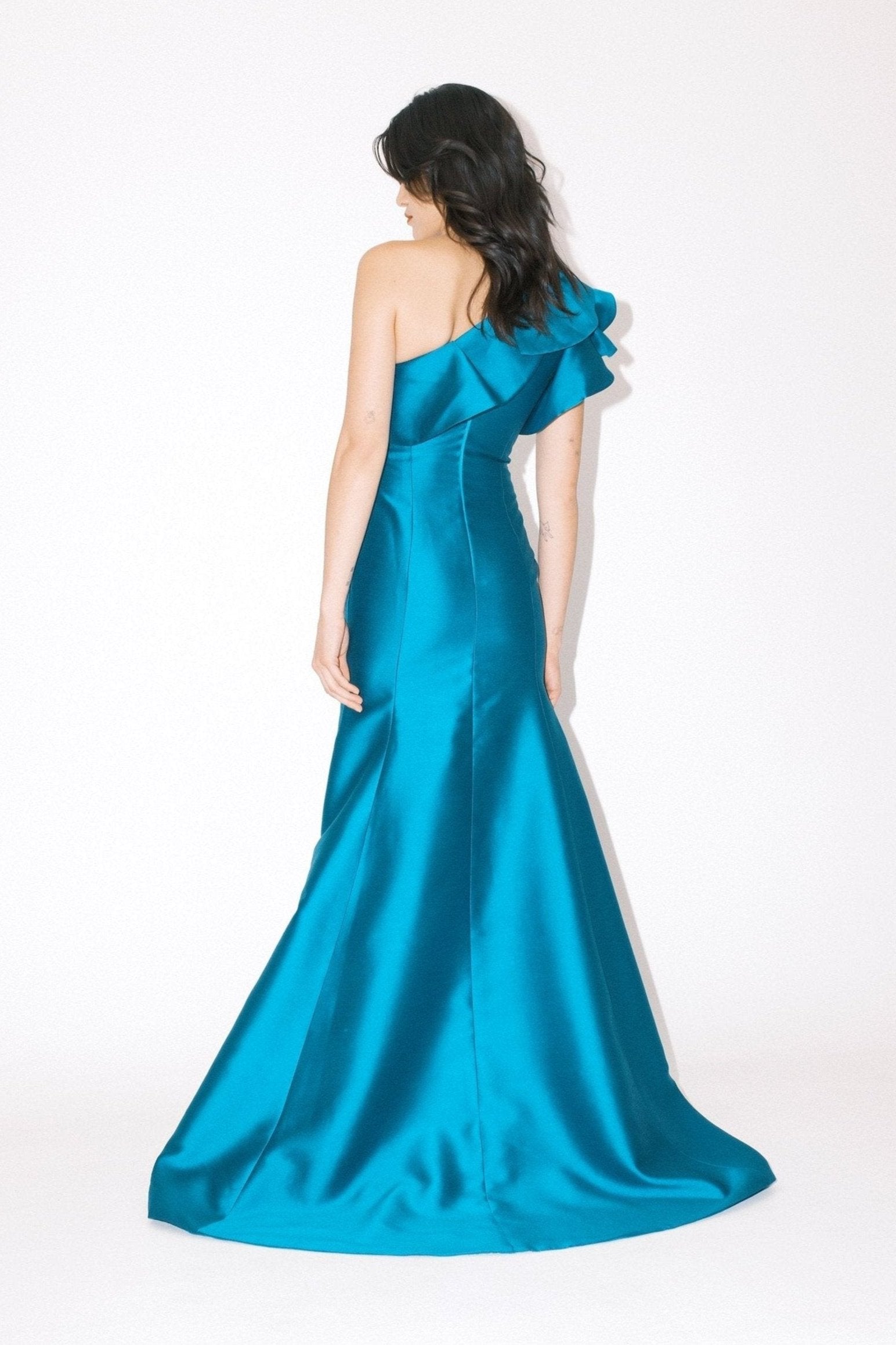 Teal Asymmetrical Dress