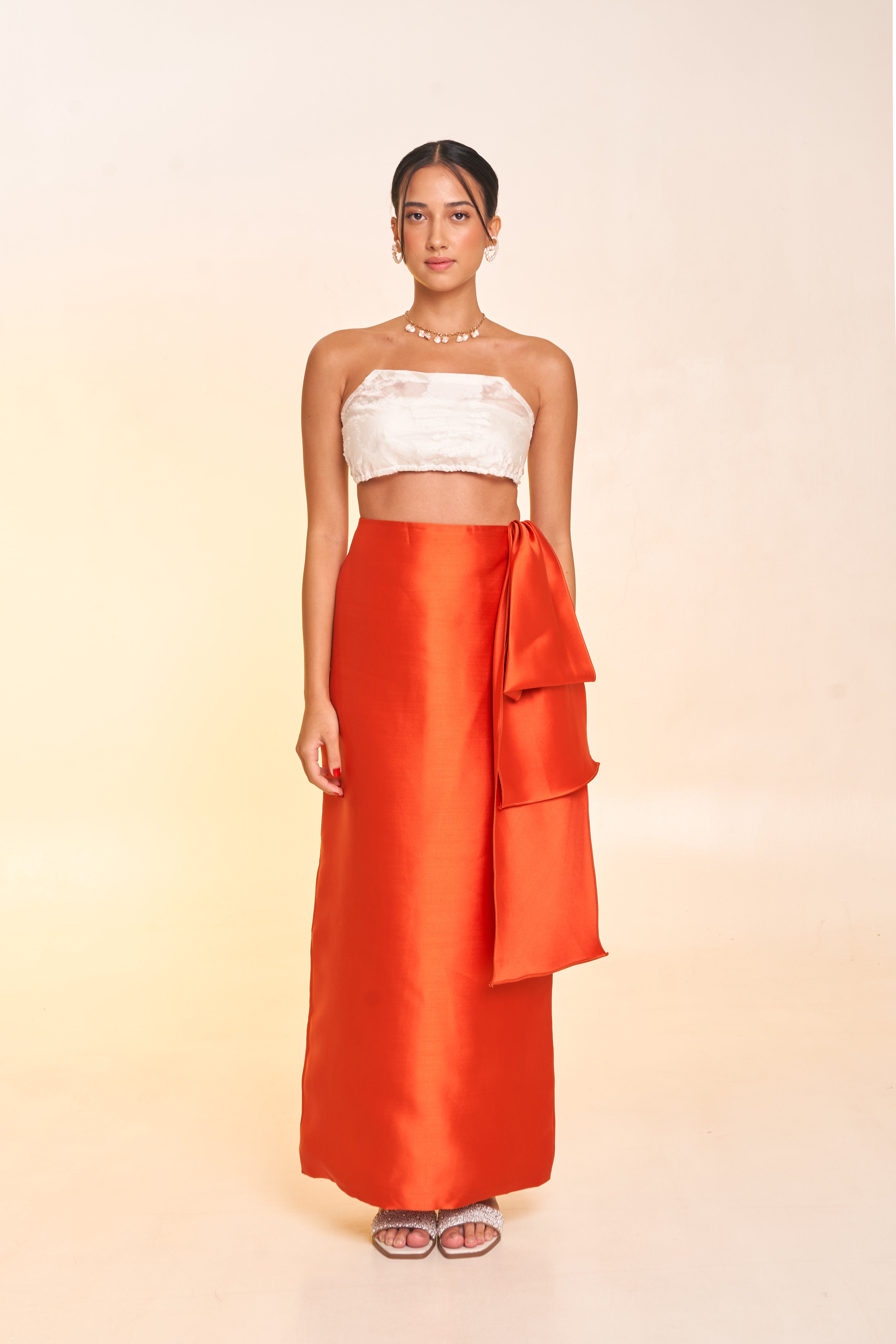Orange Saloni Skirt