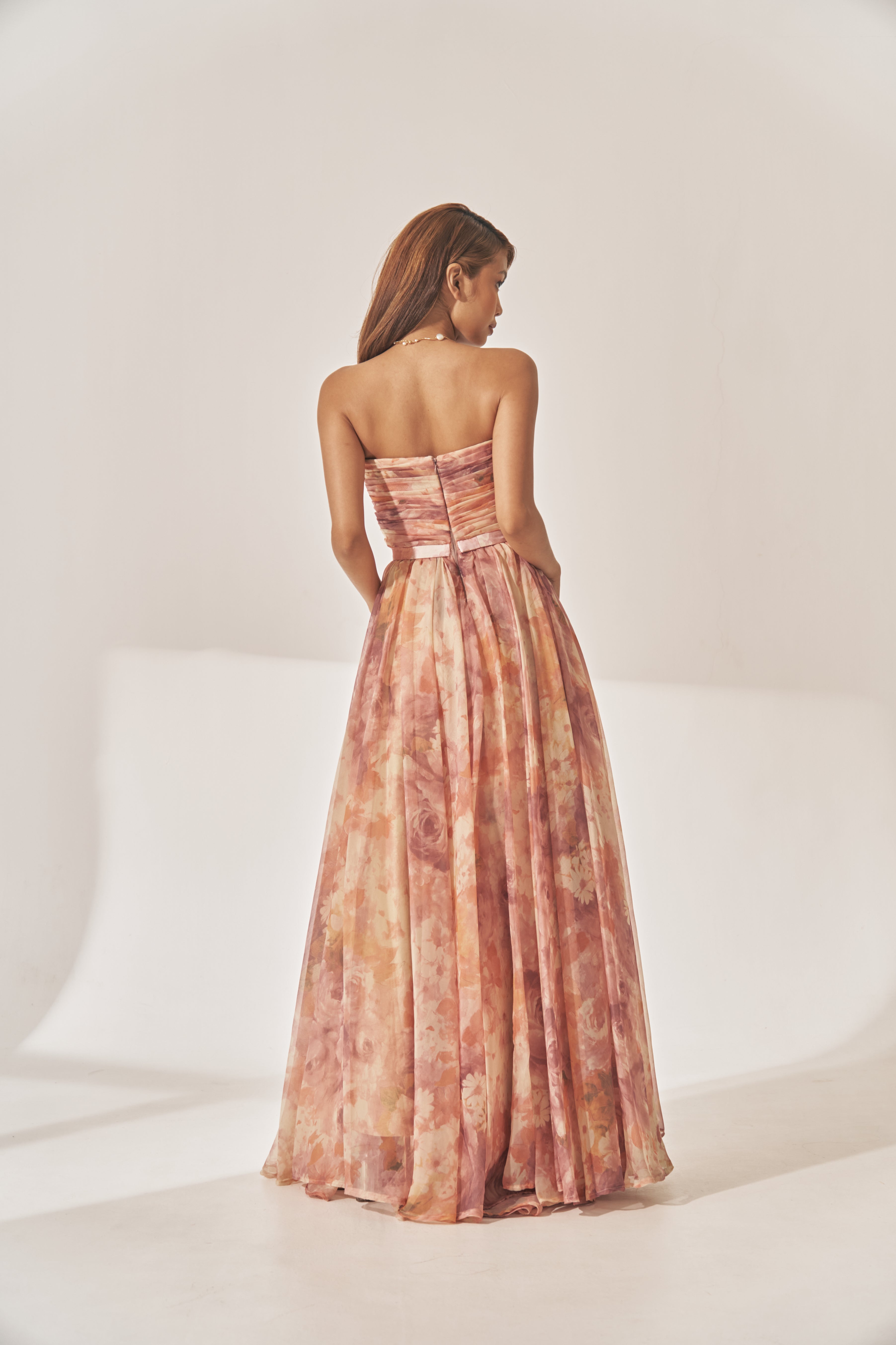 Floral Chiffon Gown