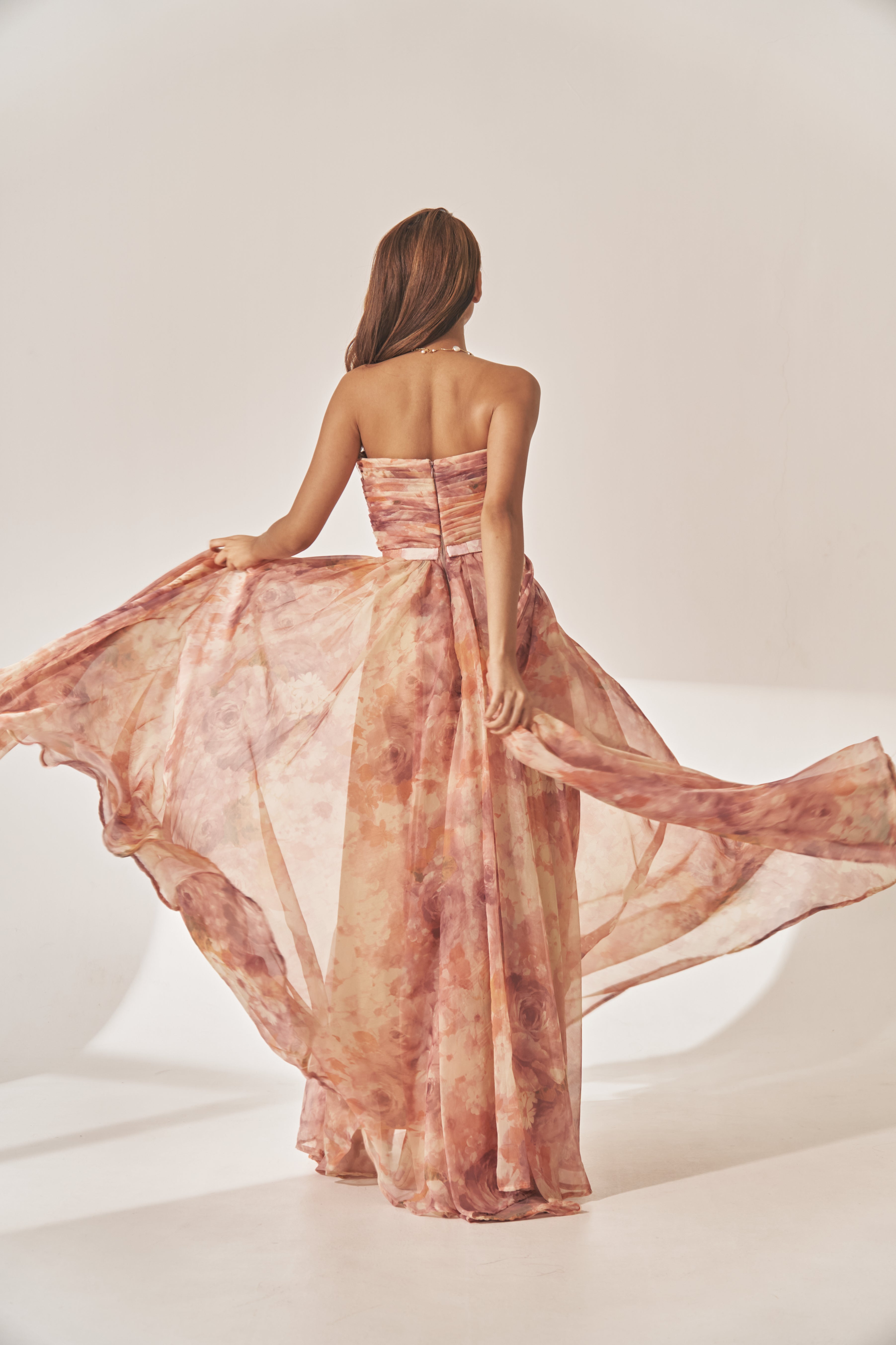 Floral Chiffon Gown