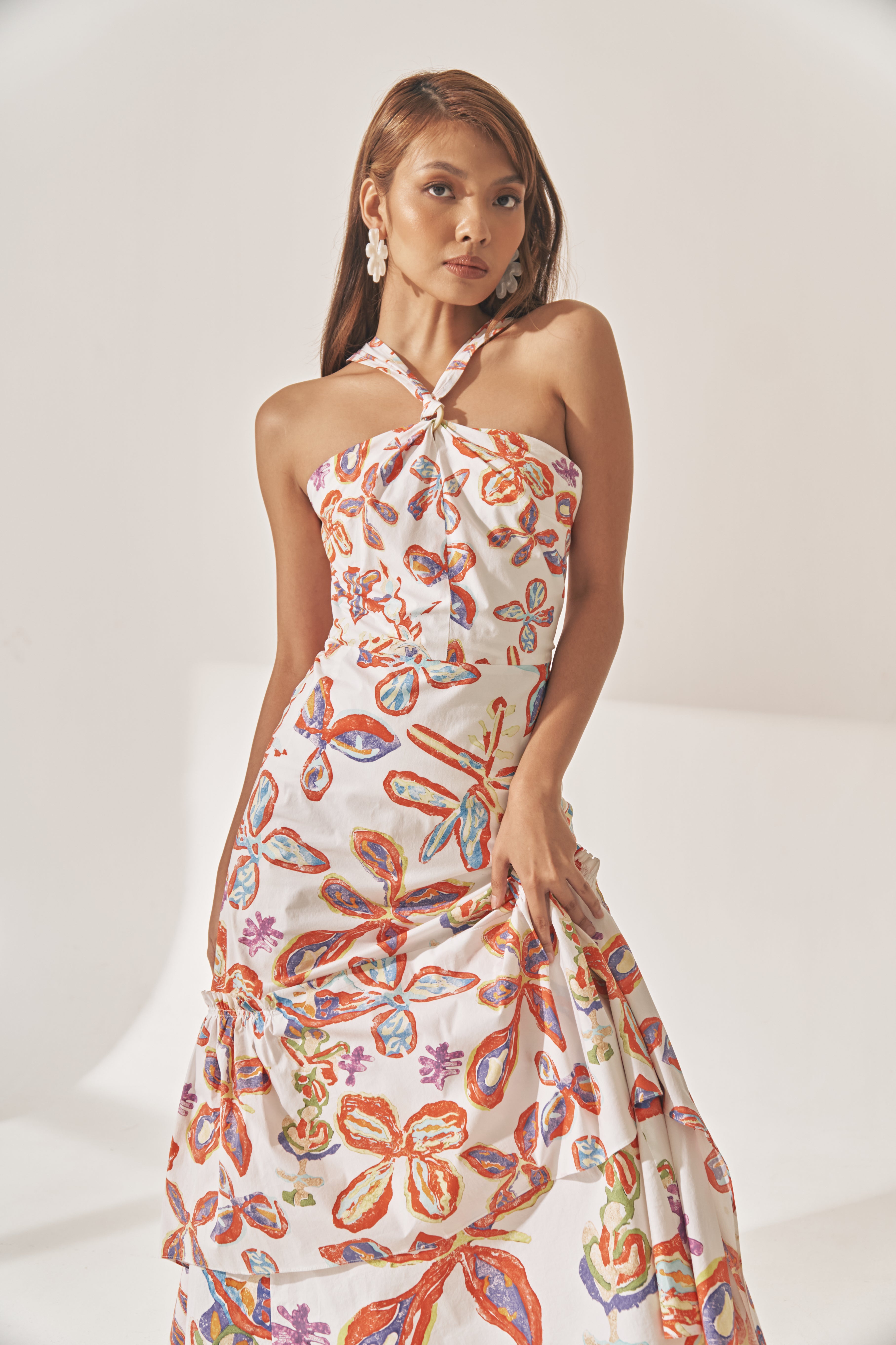 Printed Halter Dress