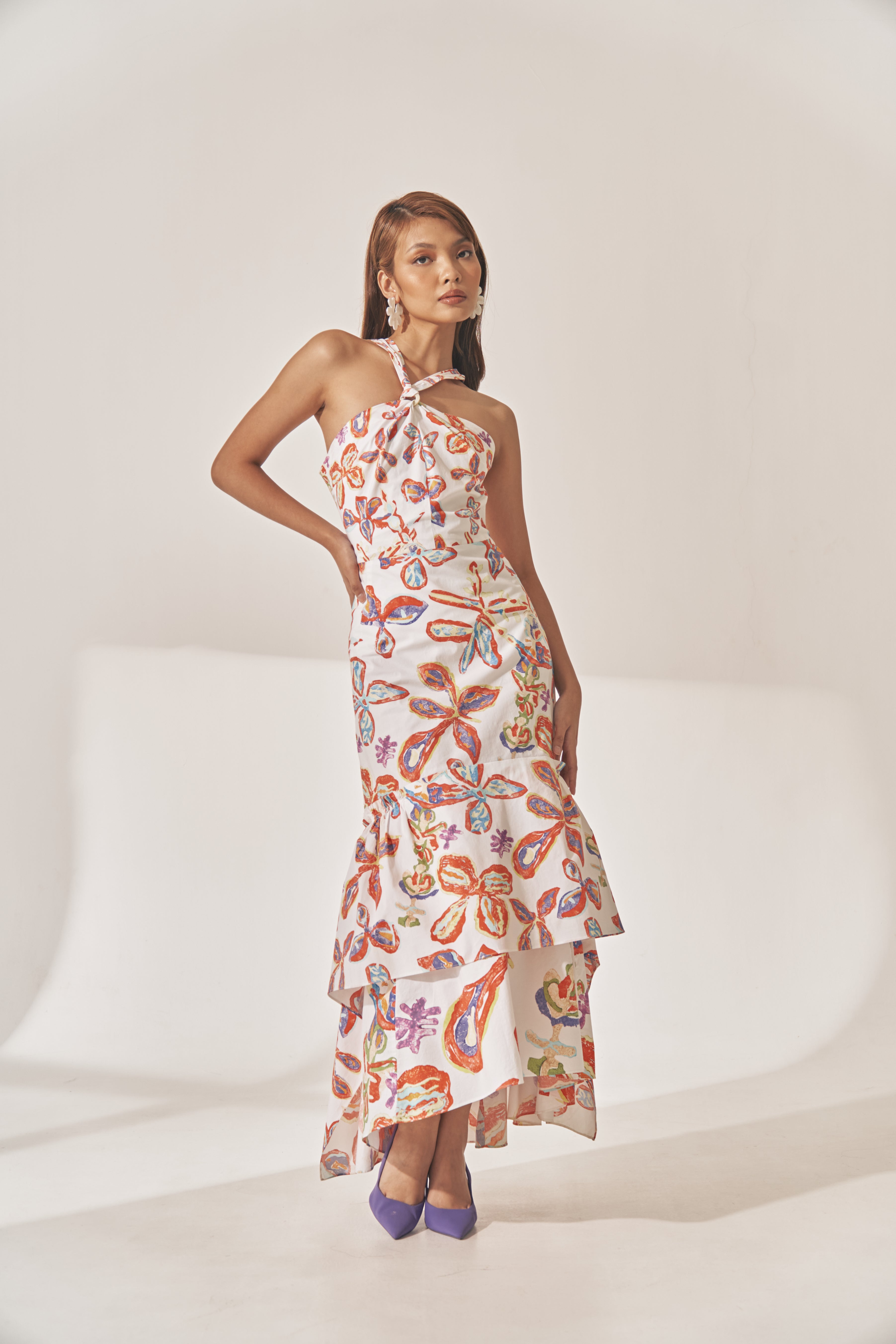 Printed Halter Dress