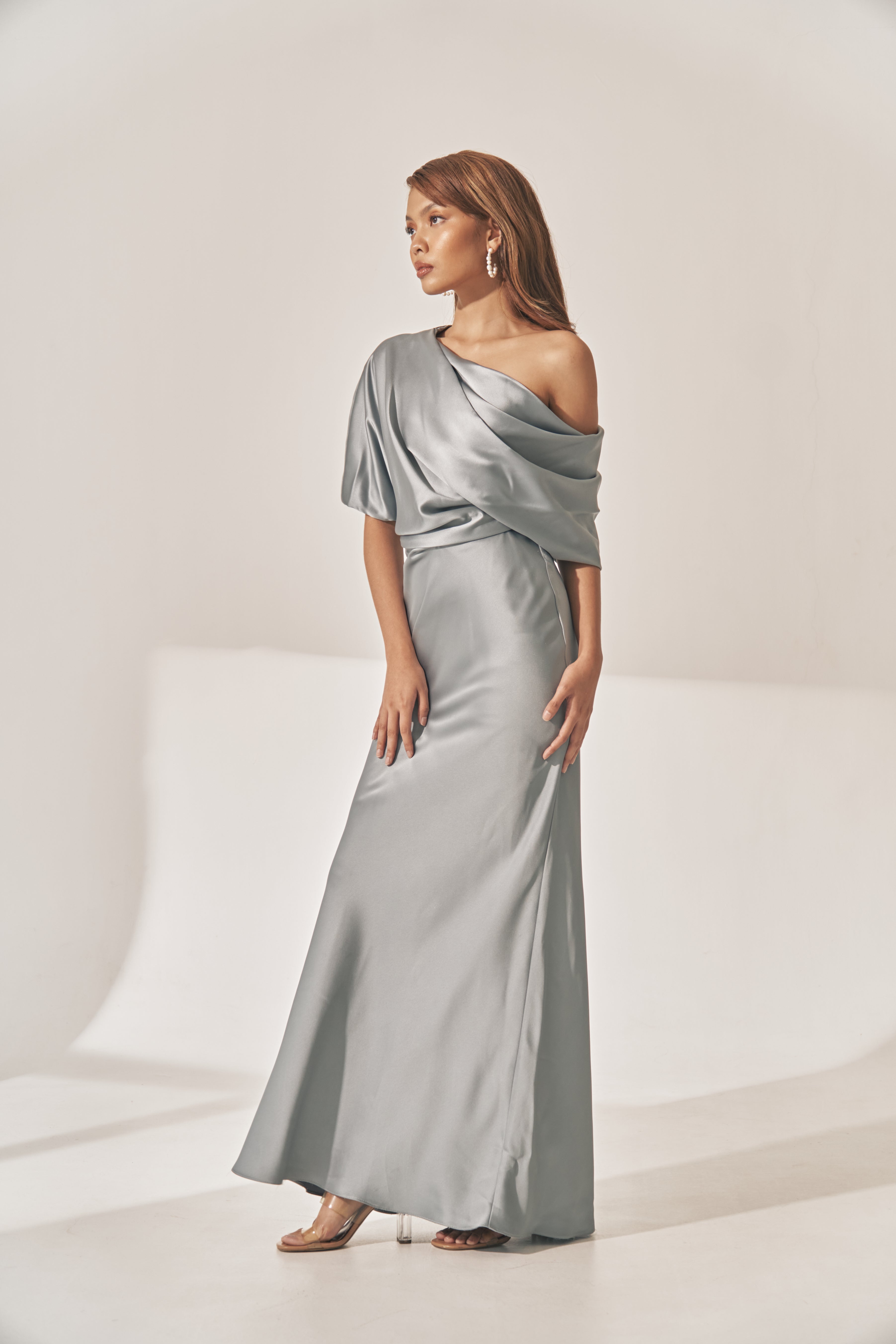 Asymmetrical Sleeve Gown