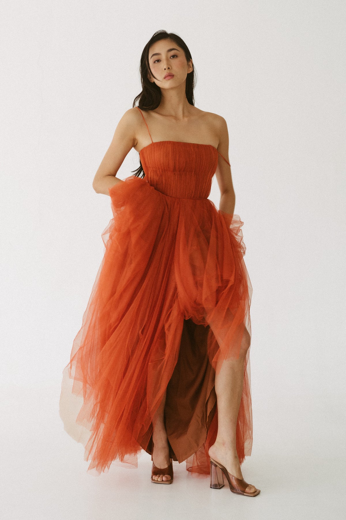 Custom Orange Tulle Robe