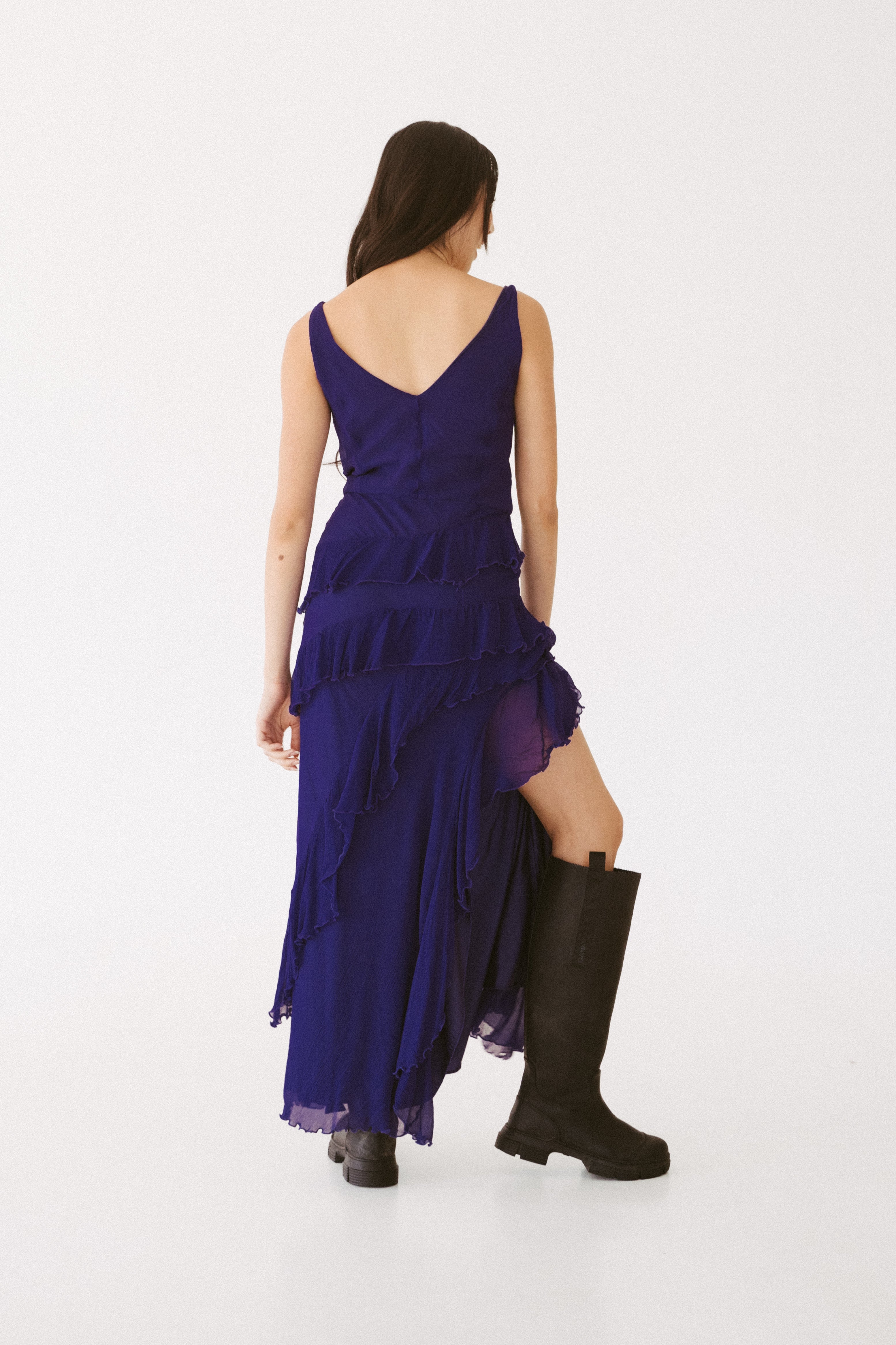 Purple Tiered Dress