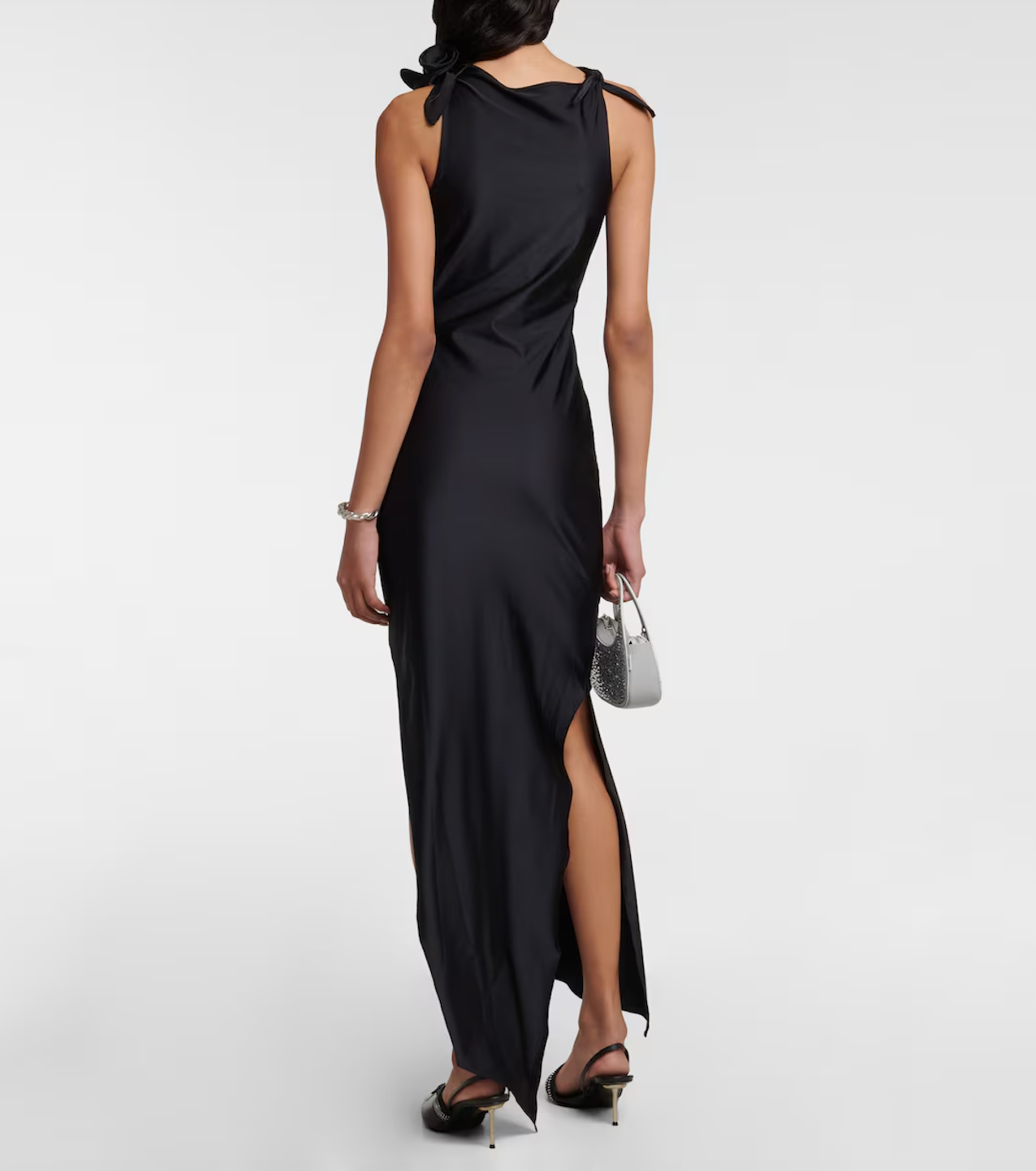 Black Flower Maxi Dress