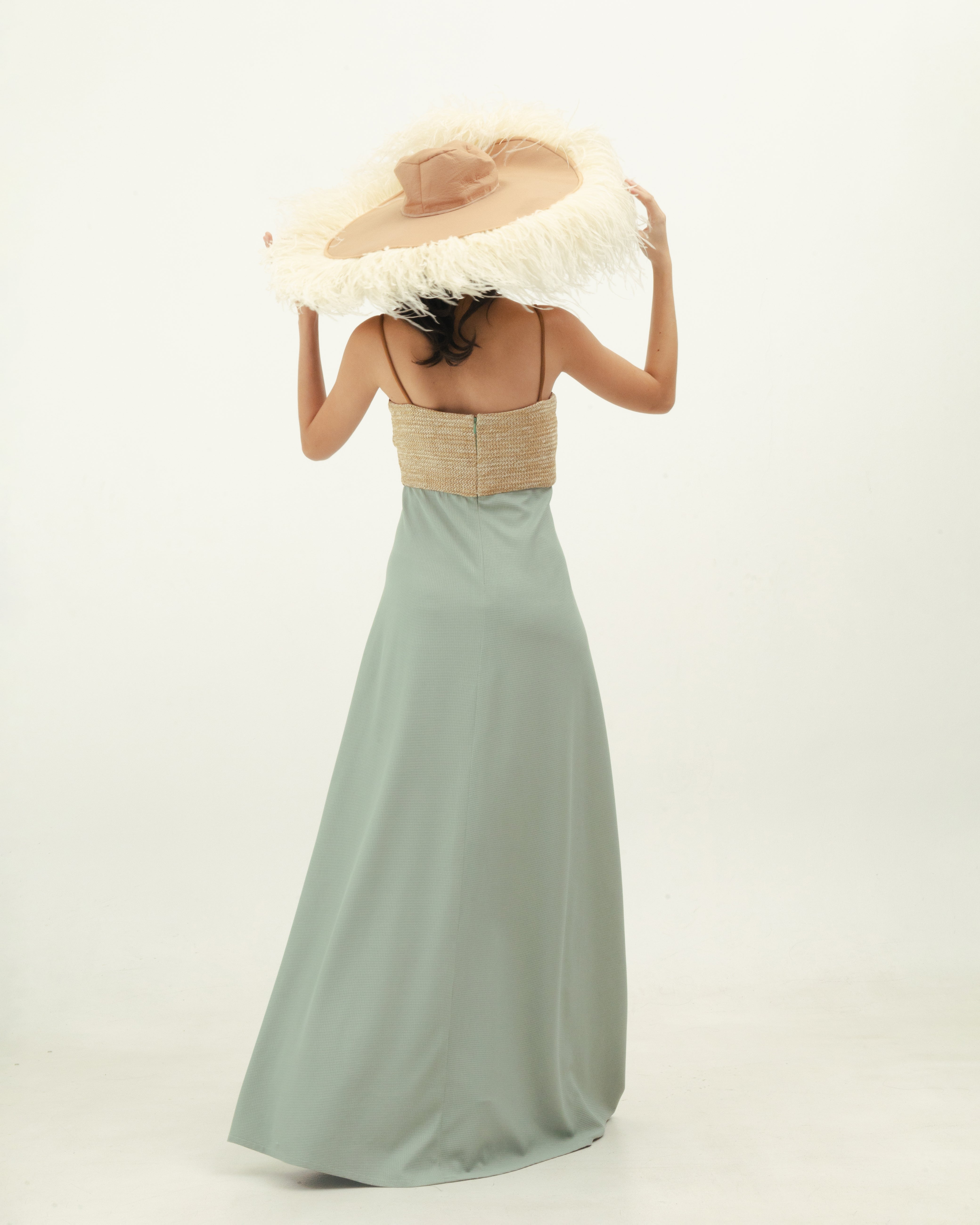 Seafoam Dress with Banig Details