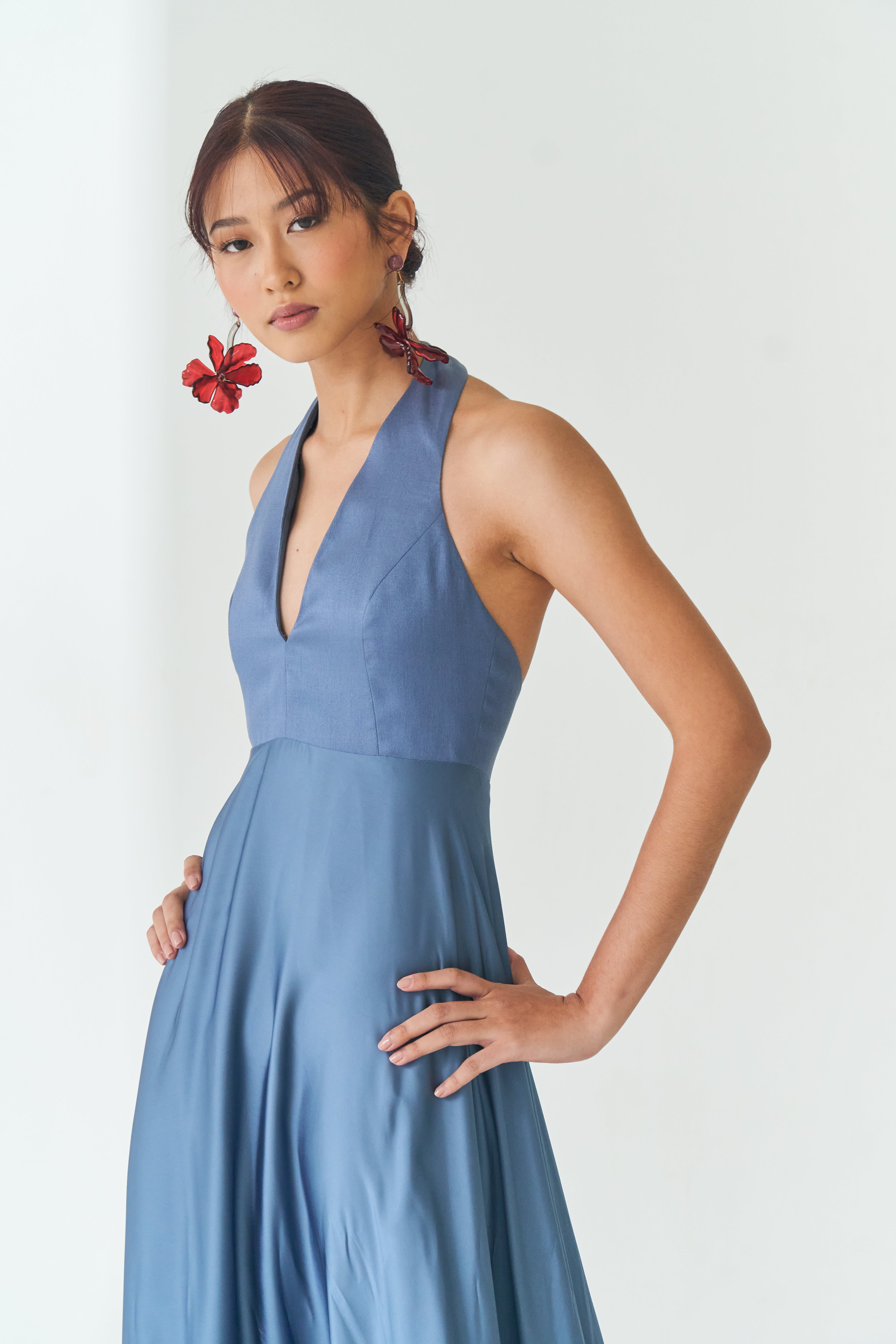 Blue Halter Dress