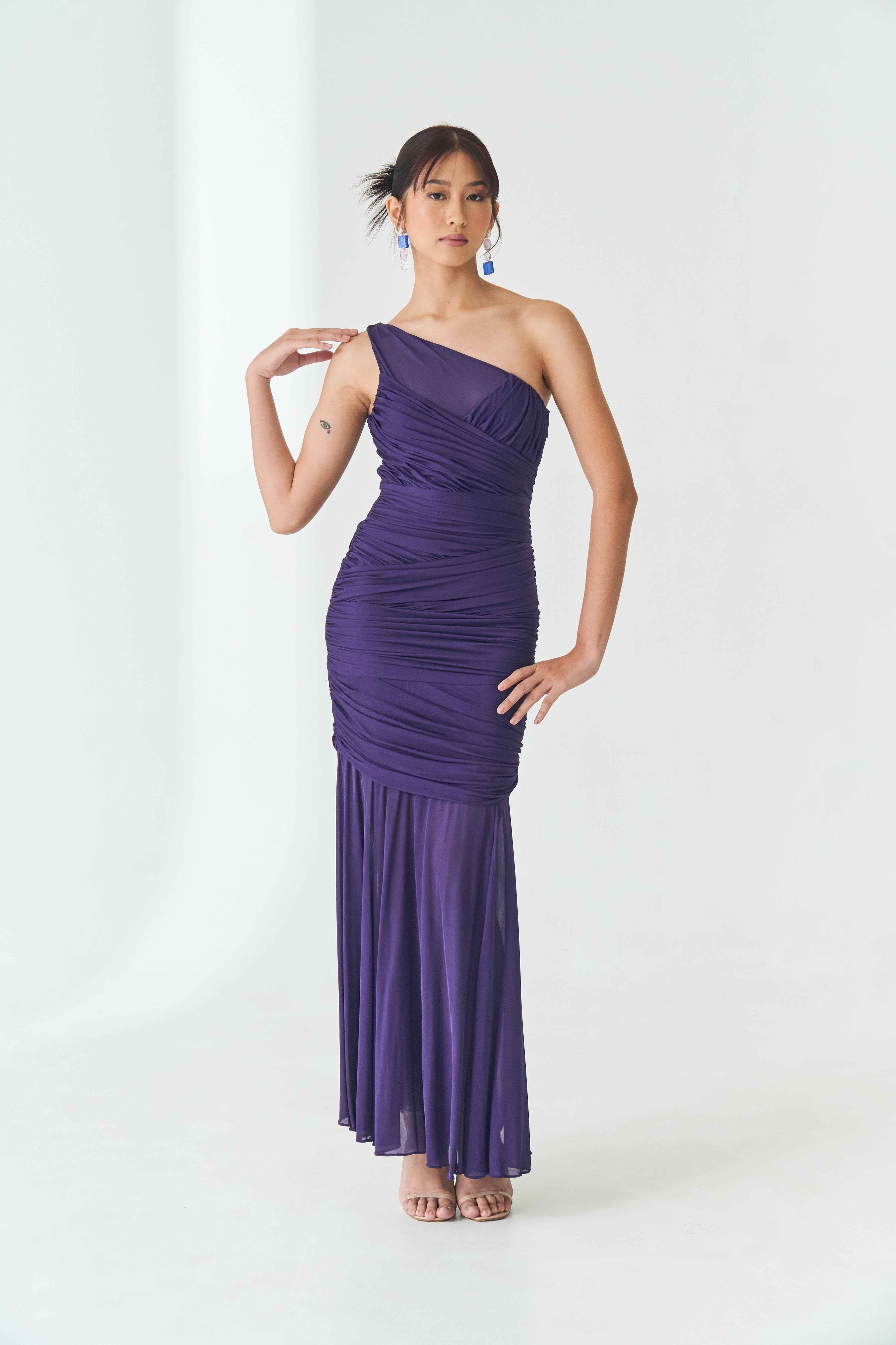 Drape One Shoulder Dress