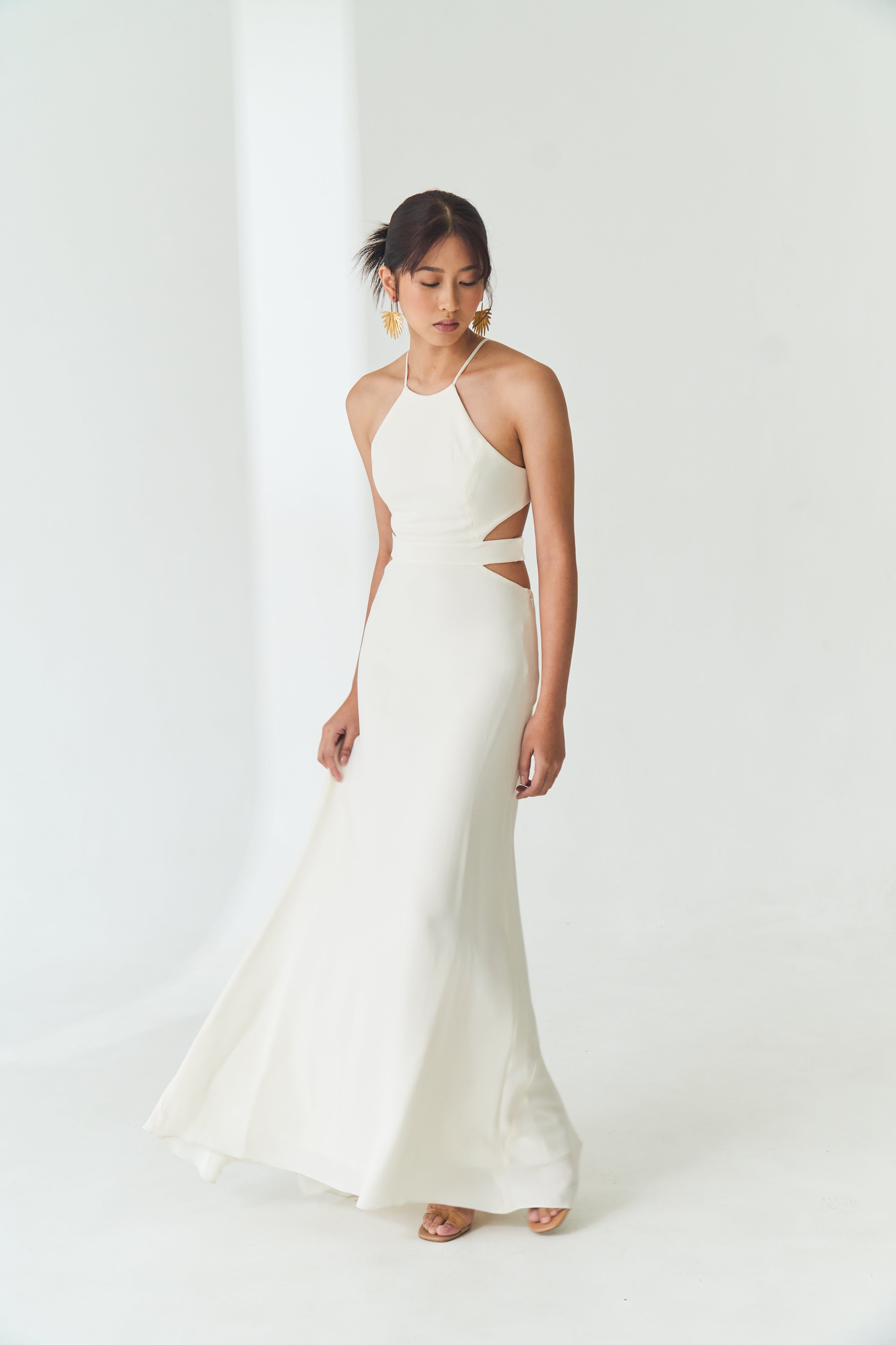Cut Out White Dress