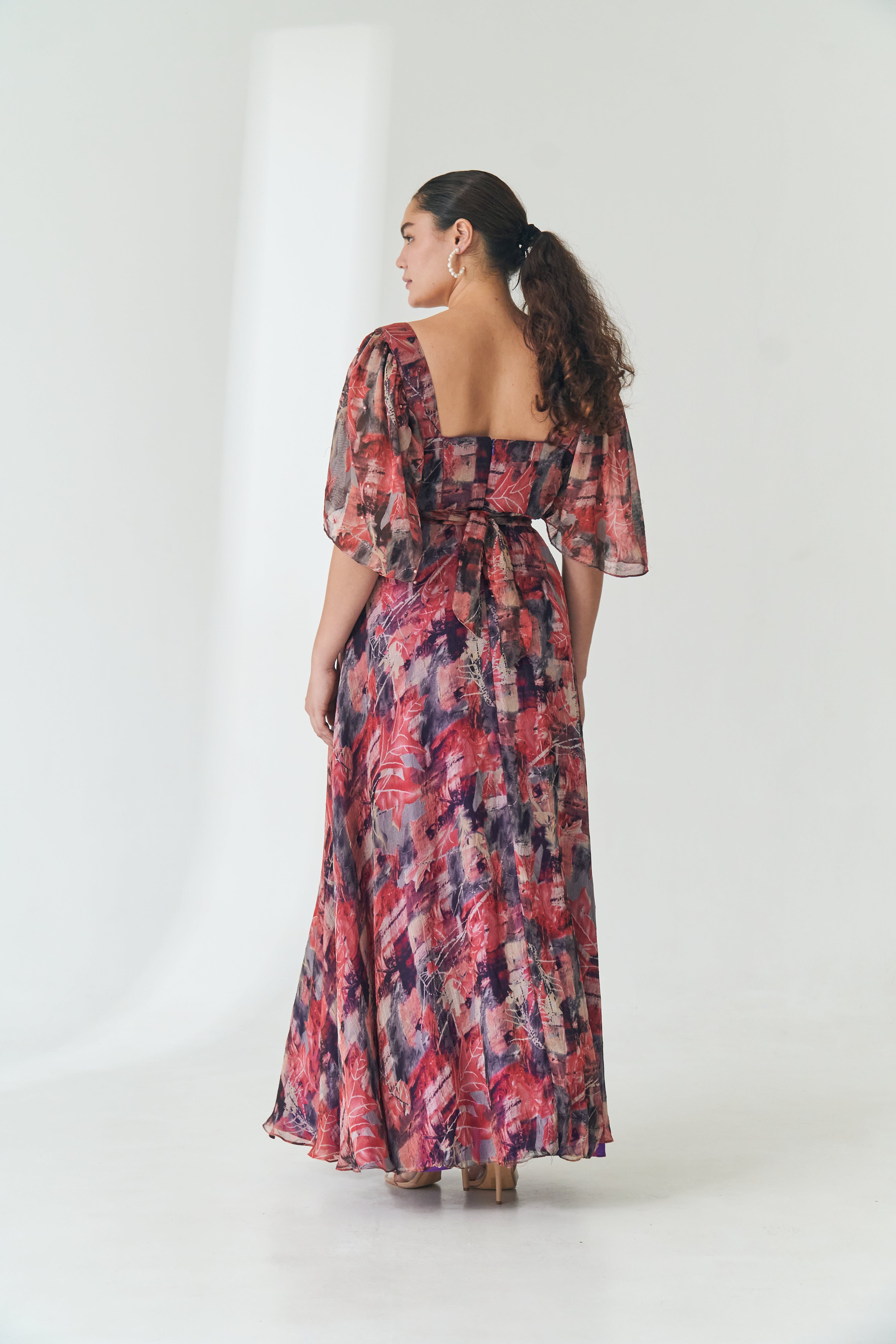 Floral Print Dress with Slit