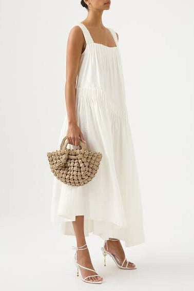 White Tired Tent Dress