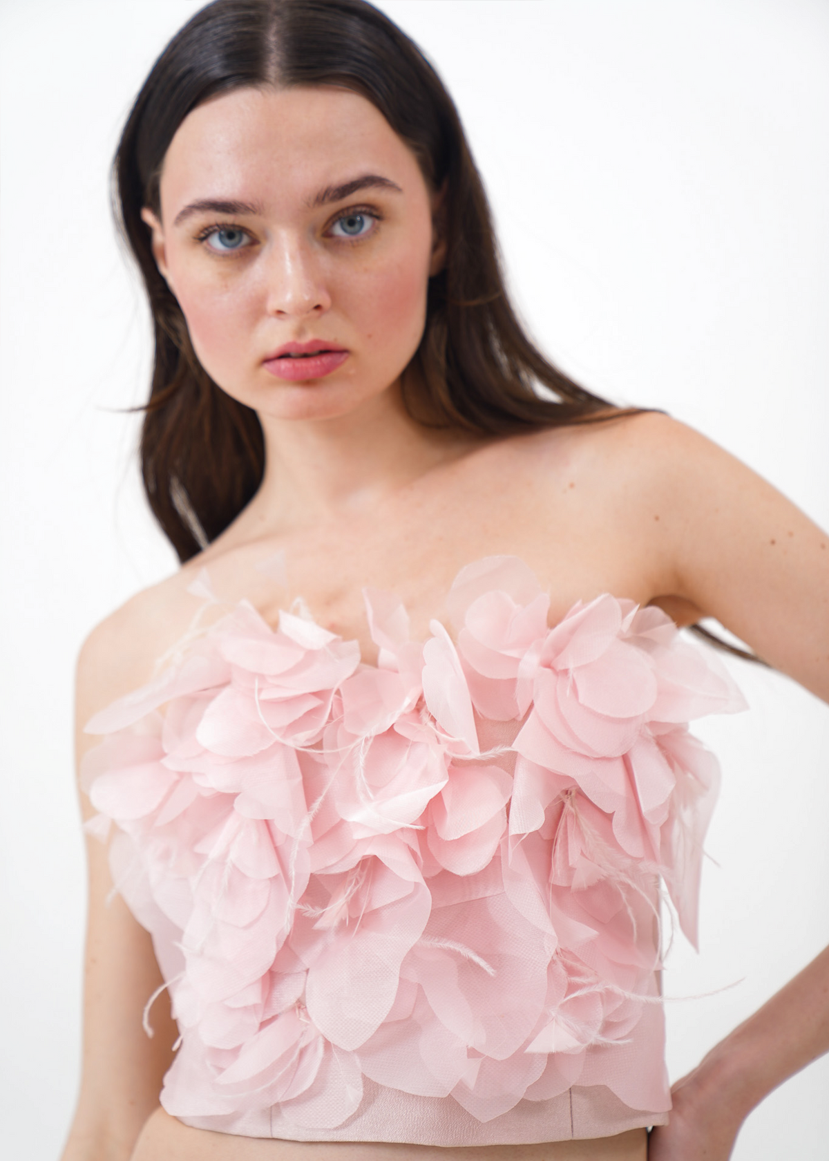 Rivera Deep-V Waist-Tie Top Floral Print Pink Multi